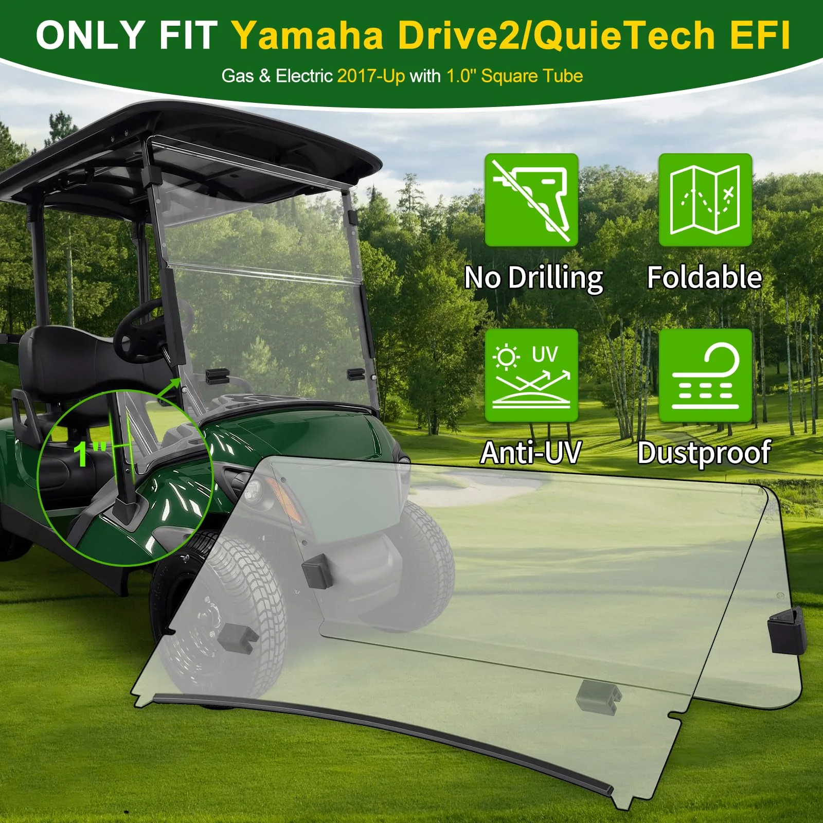 Cartalia CYD2FW Windshield for 2017-2026 Yamaha Drive 2 image 2