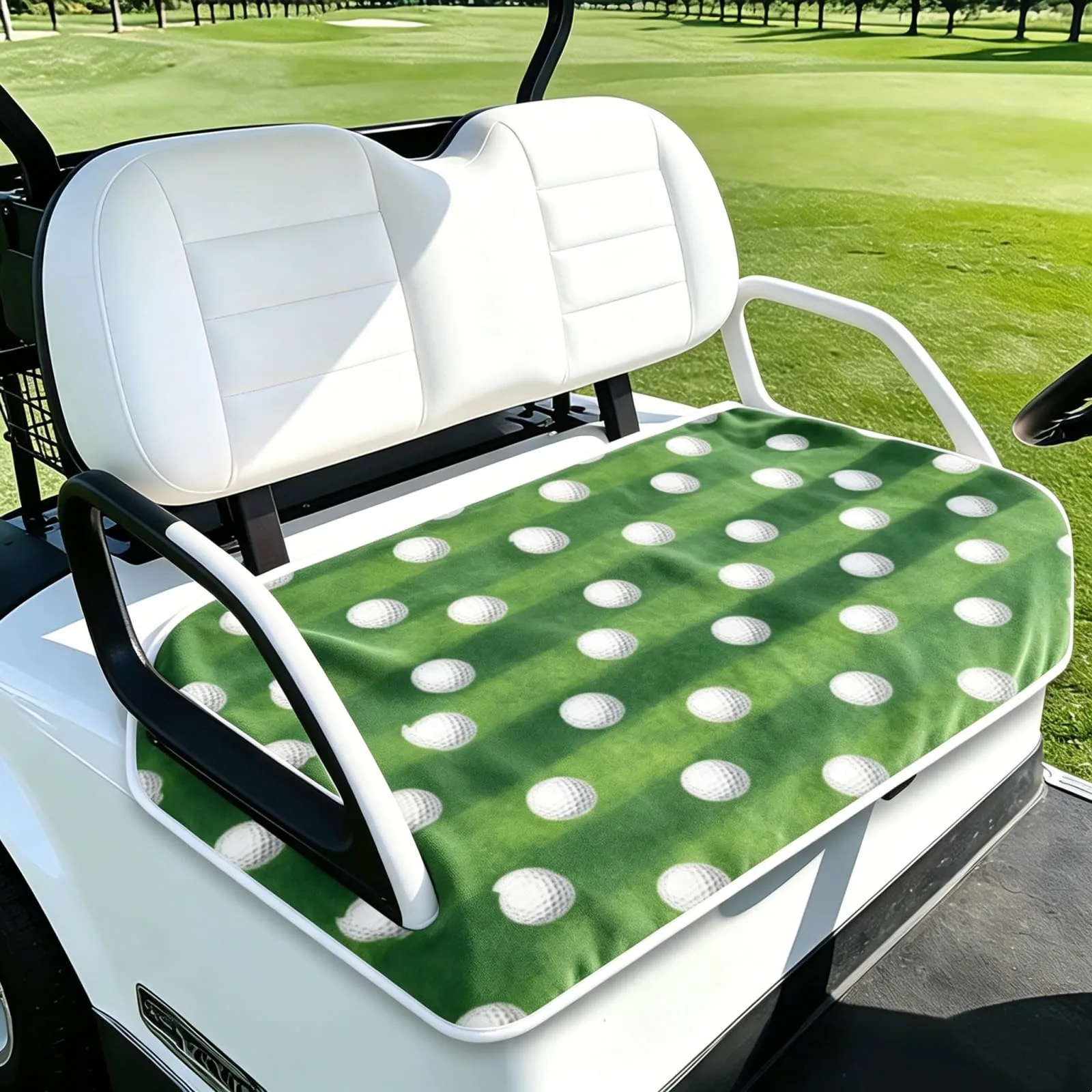 ORIGACH Golf Cart Seat Cover, Golf Ball Turf Pattern