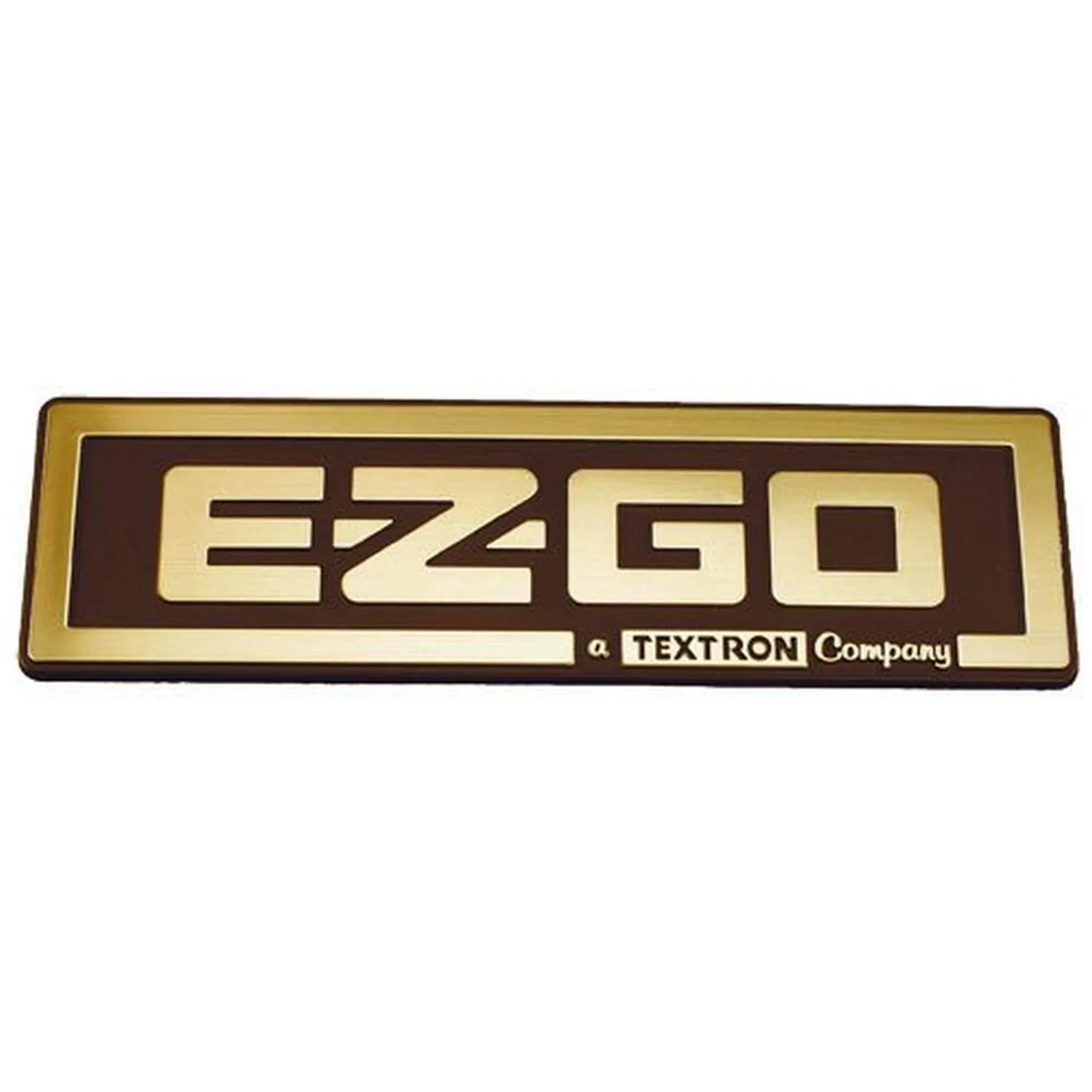 E-Z-GO 71037G02 Gold Nameplate for TXT Vehicles