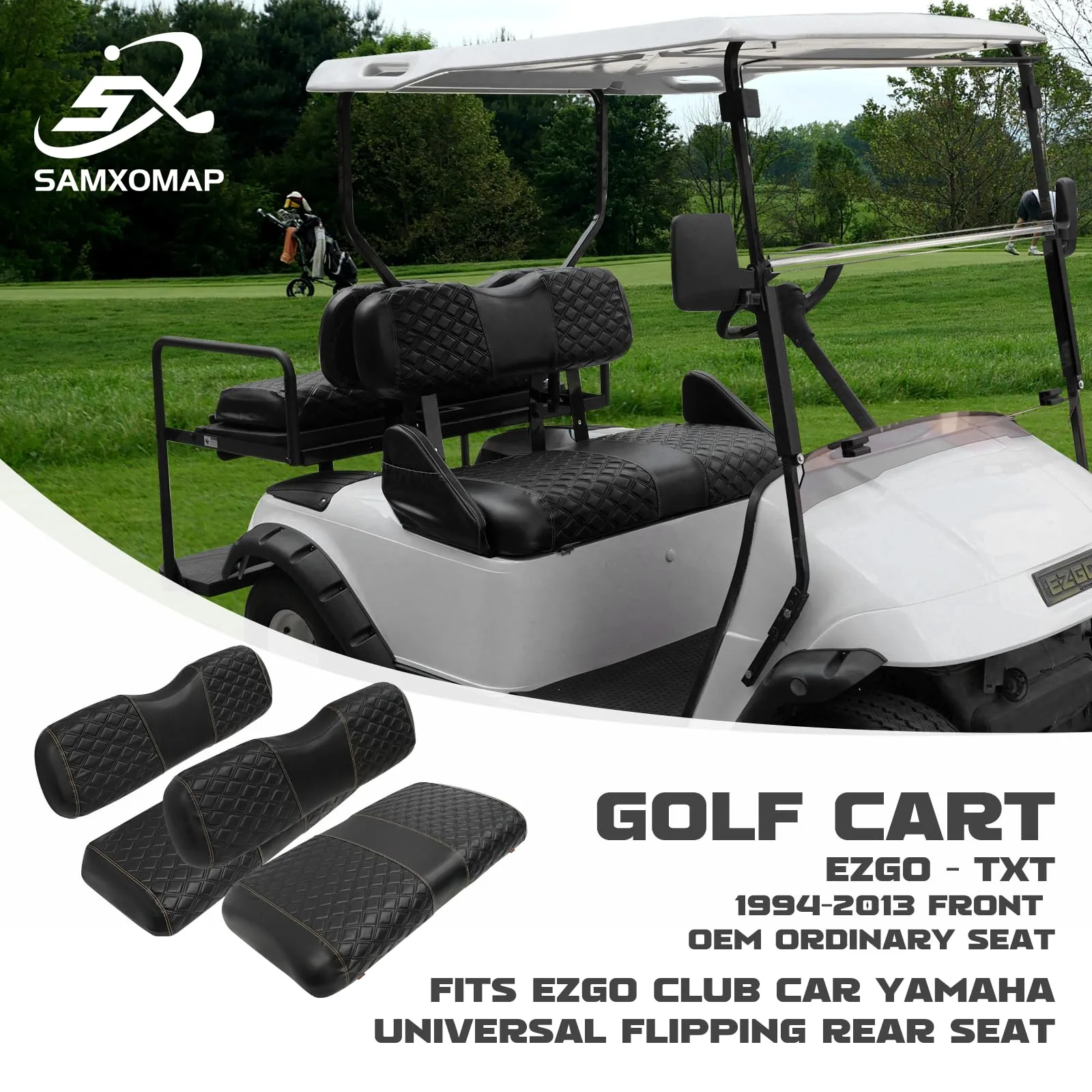 SAMXOMAP Seat Covers for E-Z-GO TXT 1994-2013 image 2