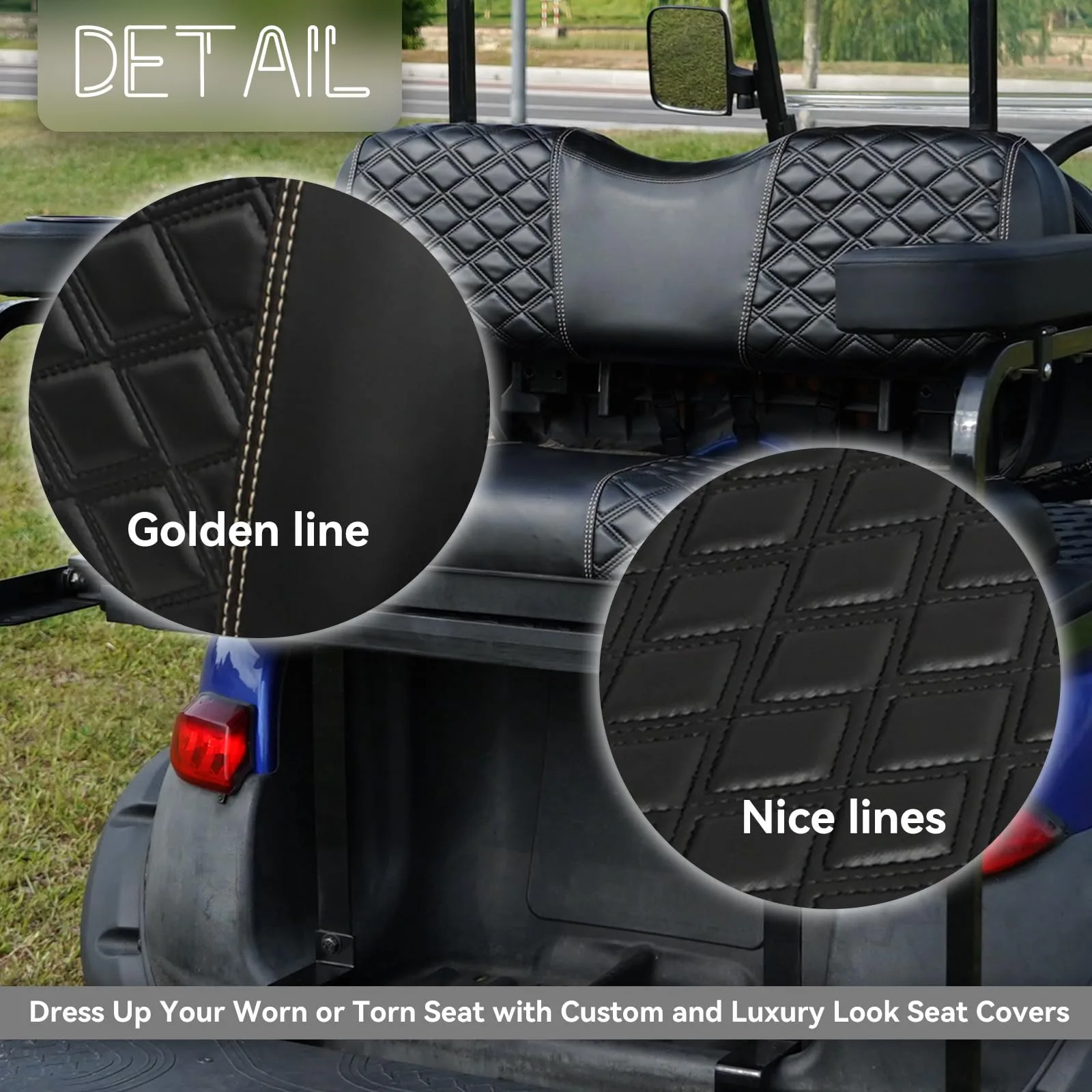 SAMXOMAP Seat Covers for E-Z-GO TXT 1994-2013 image 4