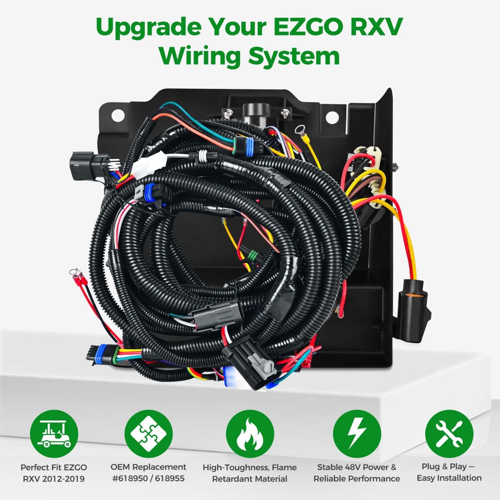 10L0L Speed Controller Harness for E-Z-G-O RXV 48V image 3