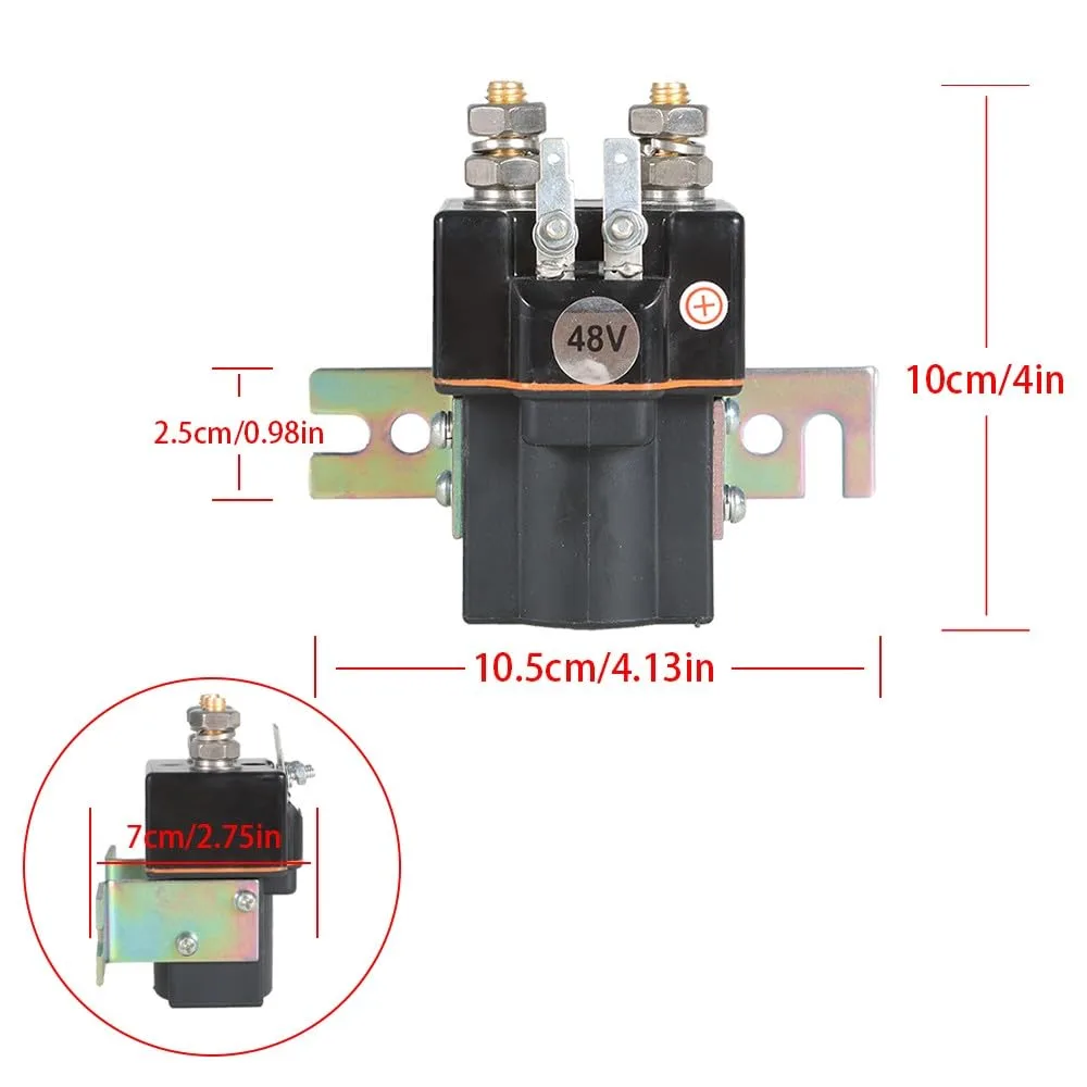 48-Volt Solenoid for Club Car DS and Precedent Golf Carts image 2