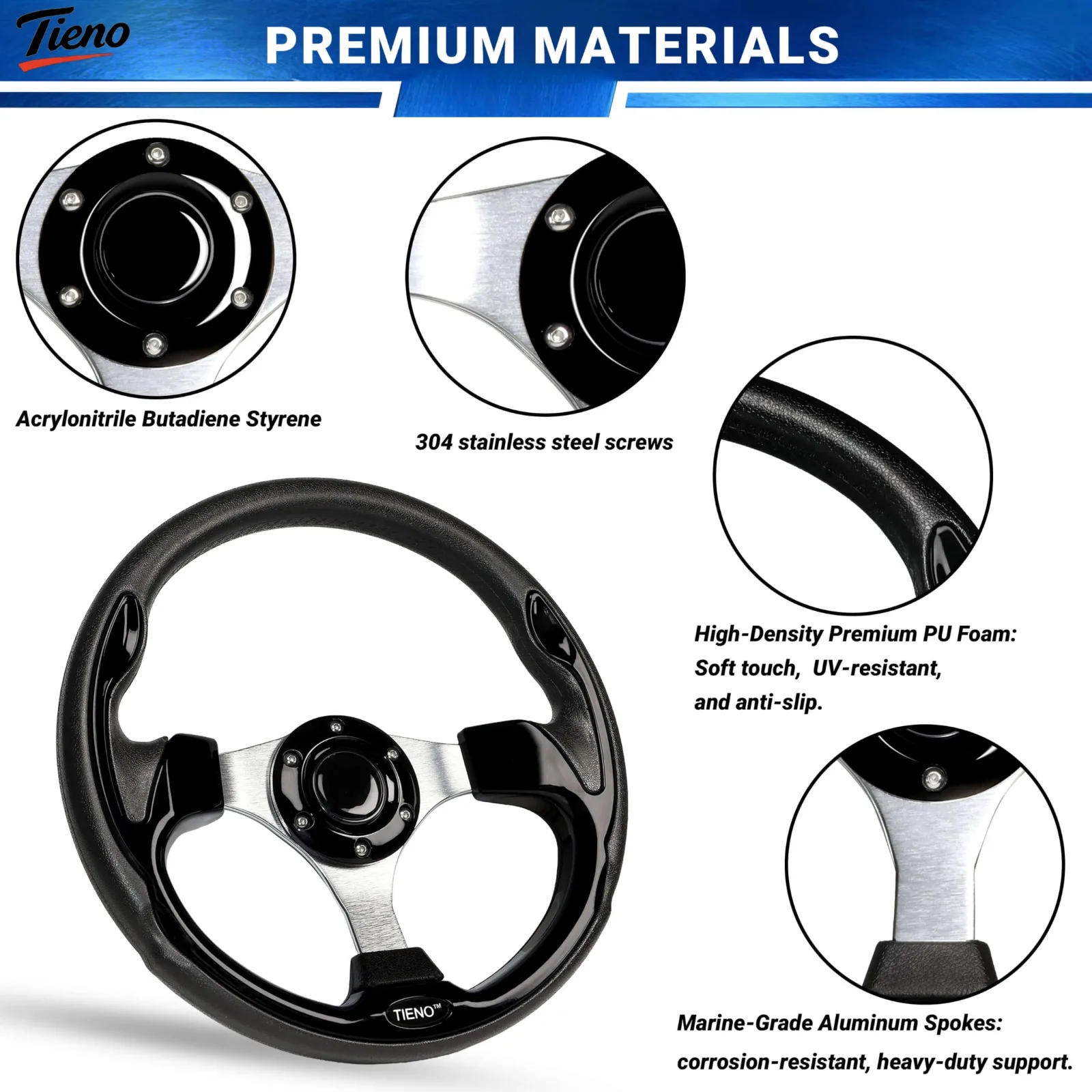 TIENO T6U-SW 12.5-Inch Golf Cart Steering Wheel image 3