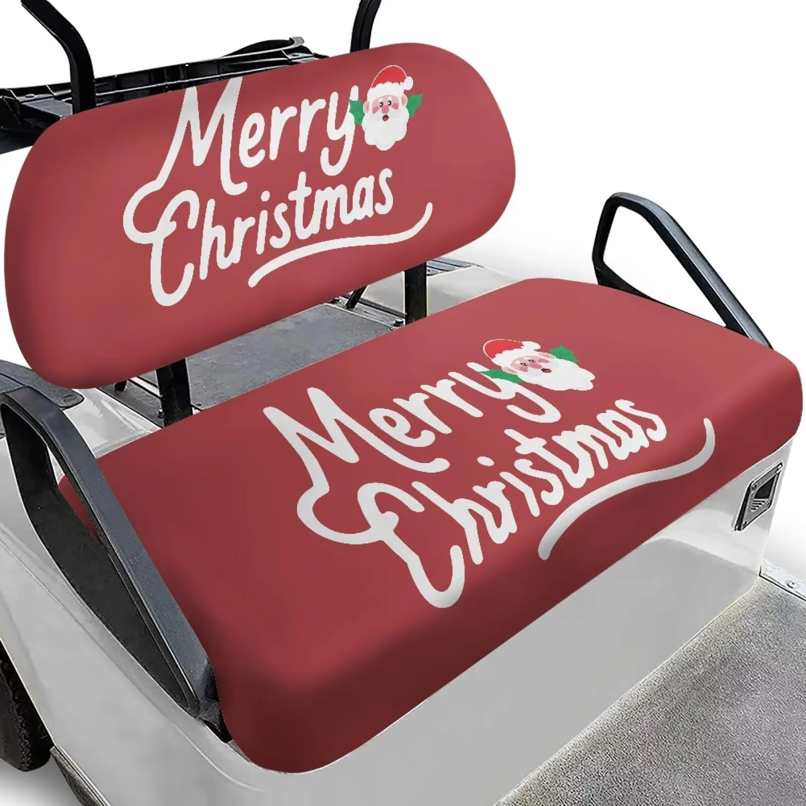 Quidrwyo Merry Christmas Golf Cart Seat Covers