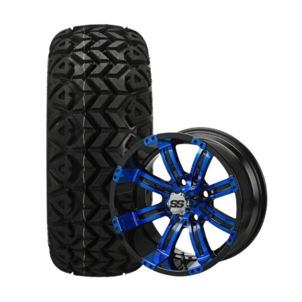 REVENGE Casino Cross 12-Inch Golf Cart Wheel & Tire Set