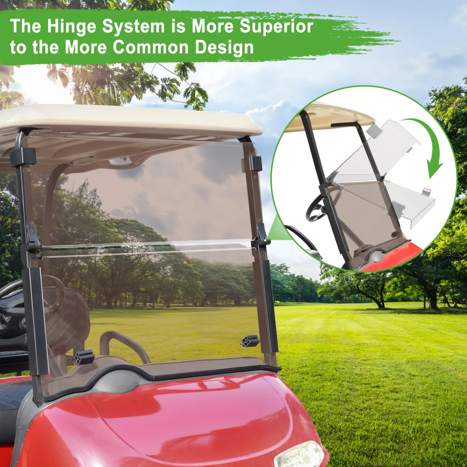 10L0L A03 Windshield for E-Z-GO RXV 2008-2023 image 4