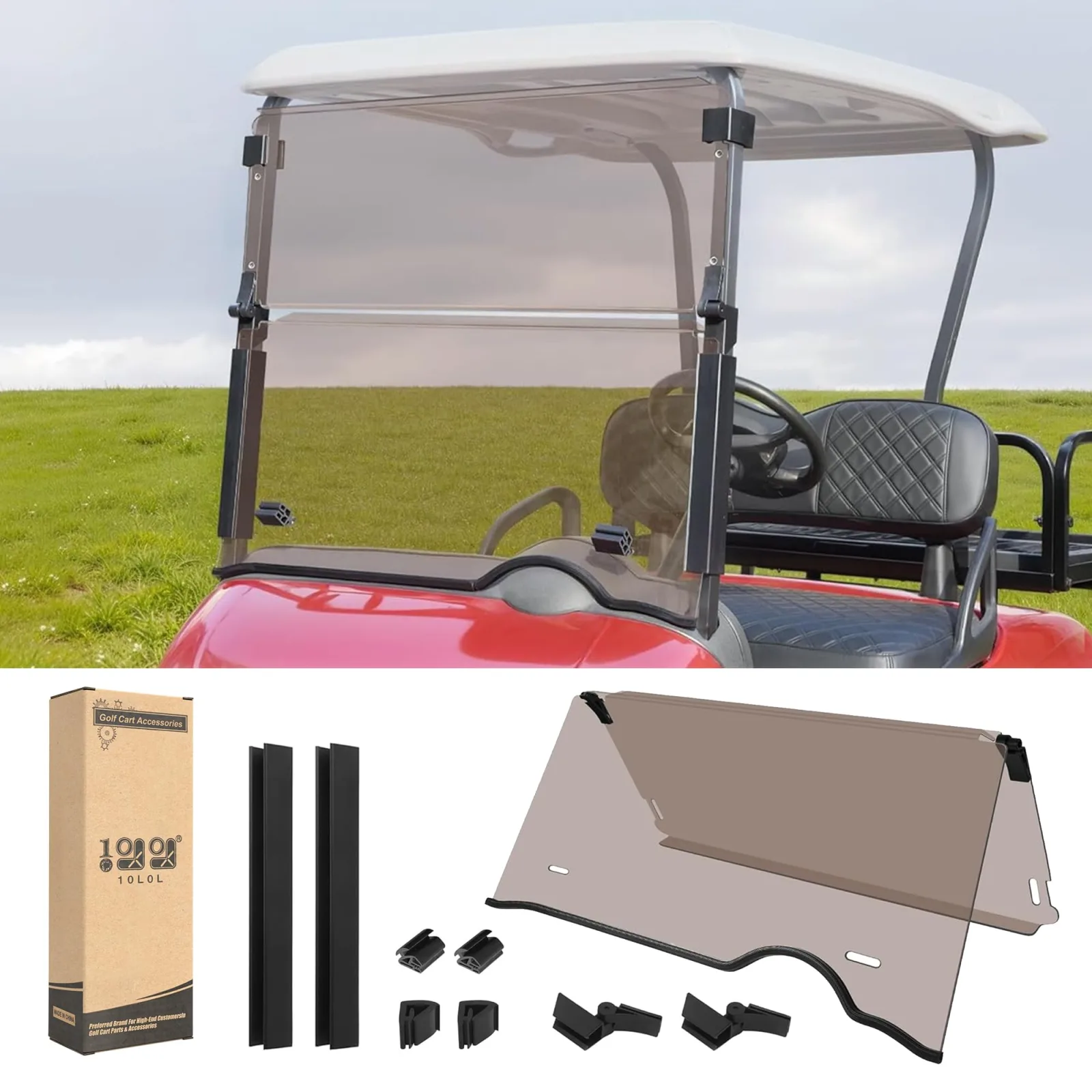 10L0L A03 Windshield for E-Z-GO RXV 2008-2023