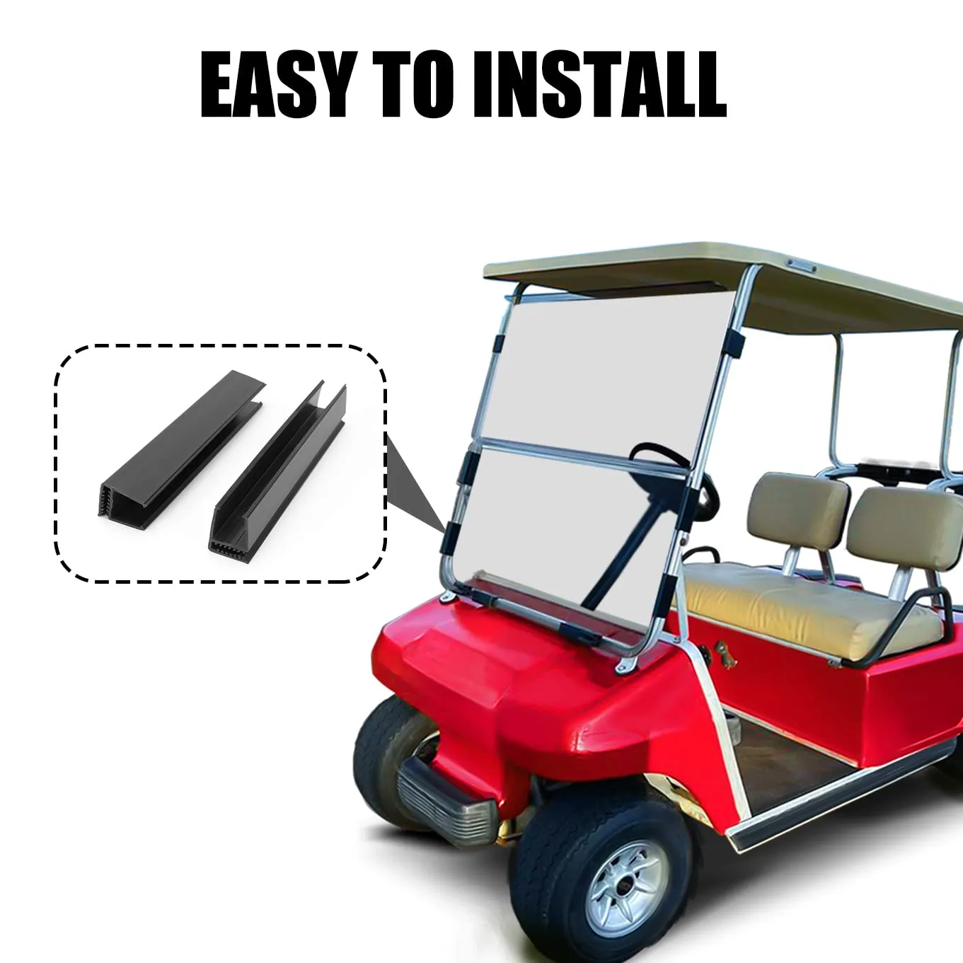 TechInovat Tinted Windshield for Club Car DS 1982-2000.5 image 2