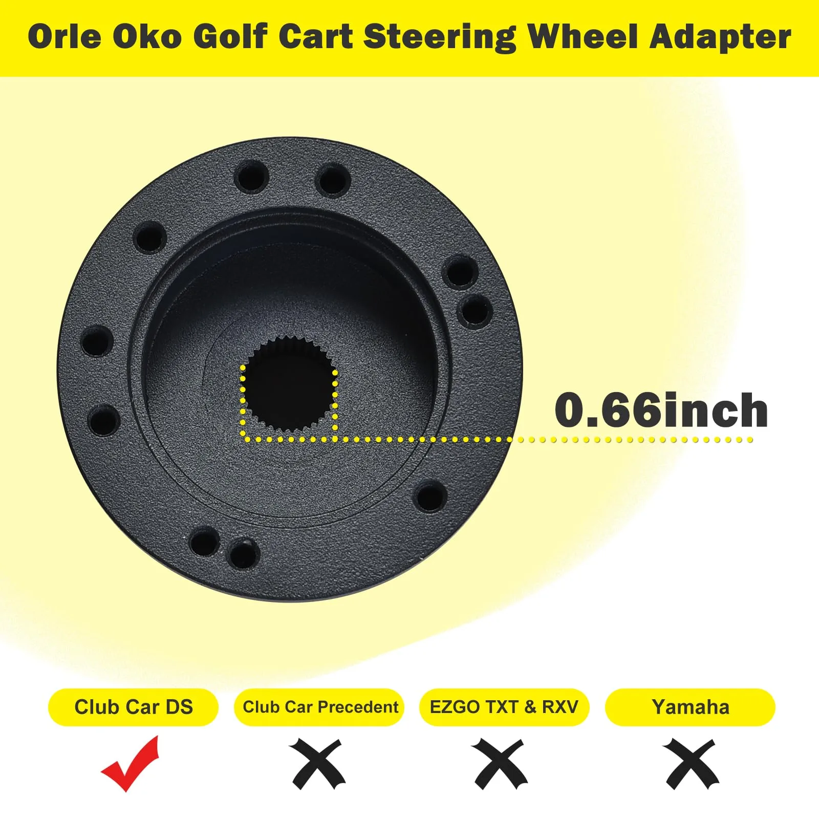Orle Oko Steering Wheel Adapter Hub for Club Car DS image 3