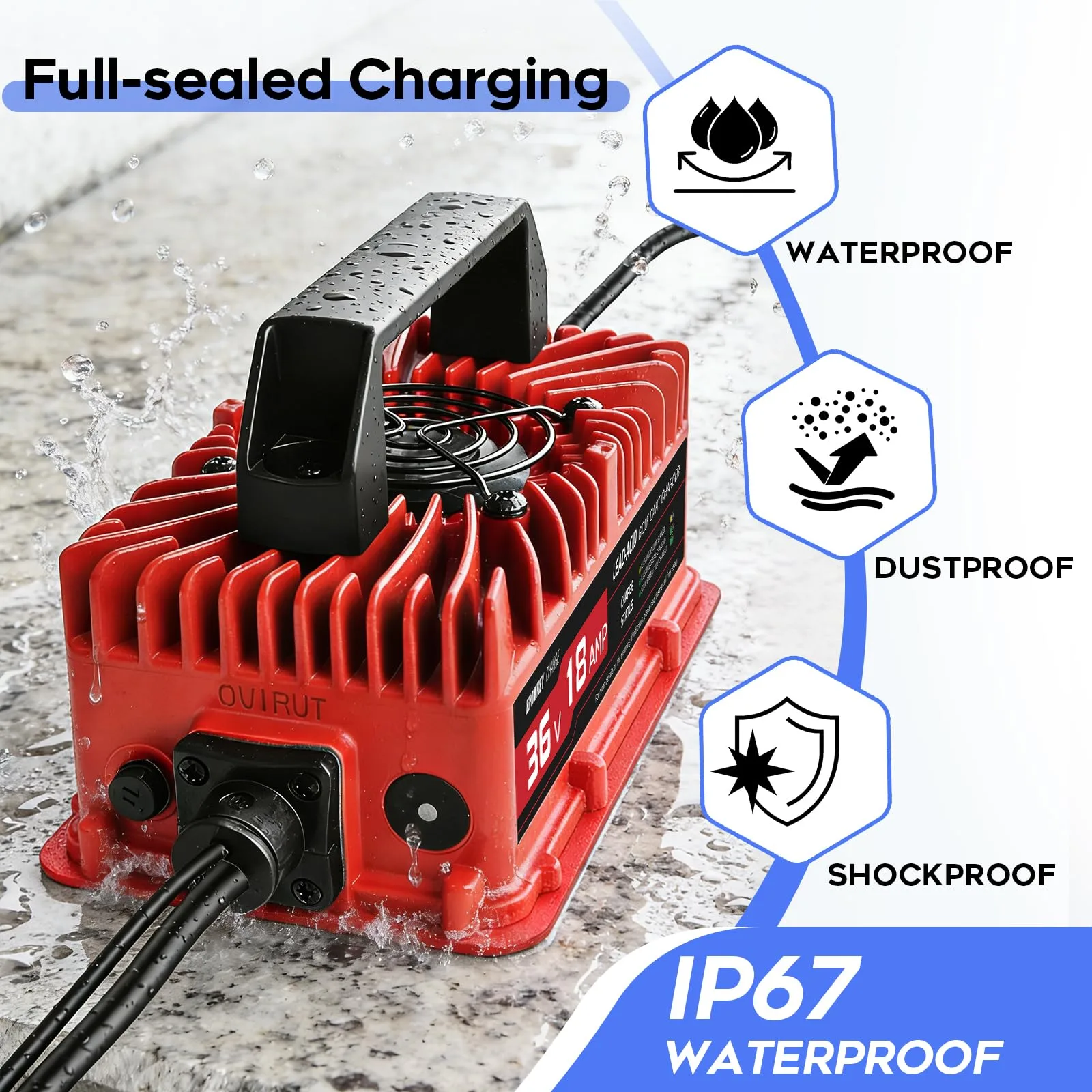 EPOWREY 36V 18A Golf Cart Charger E8-36V18A image 3