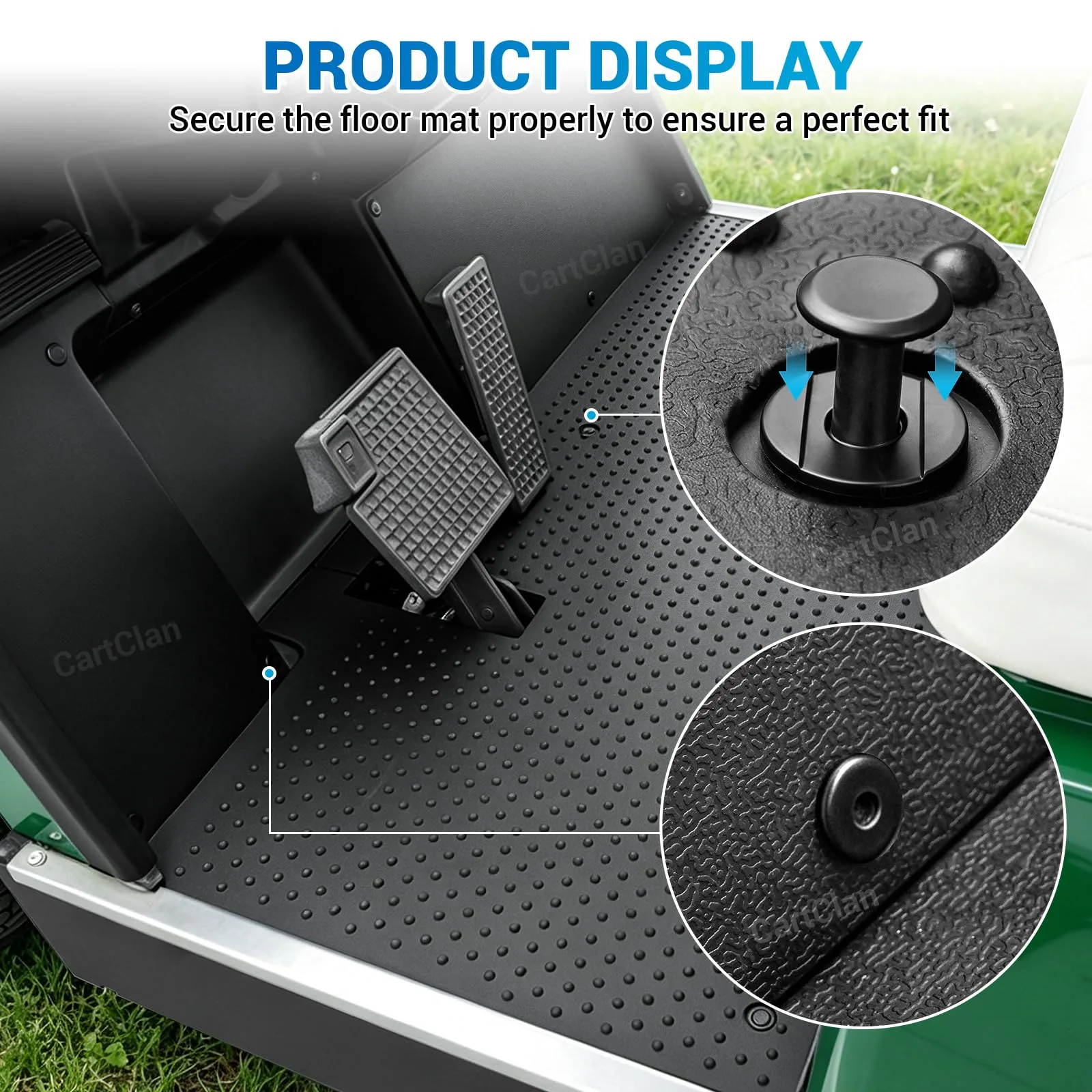 CartClan Yamaha Golf Cart Floor Mat and Rivet Kit CT-0248 image 4