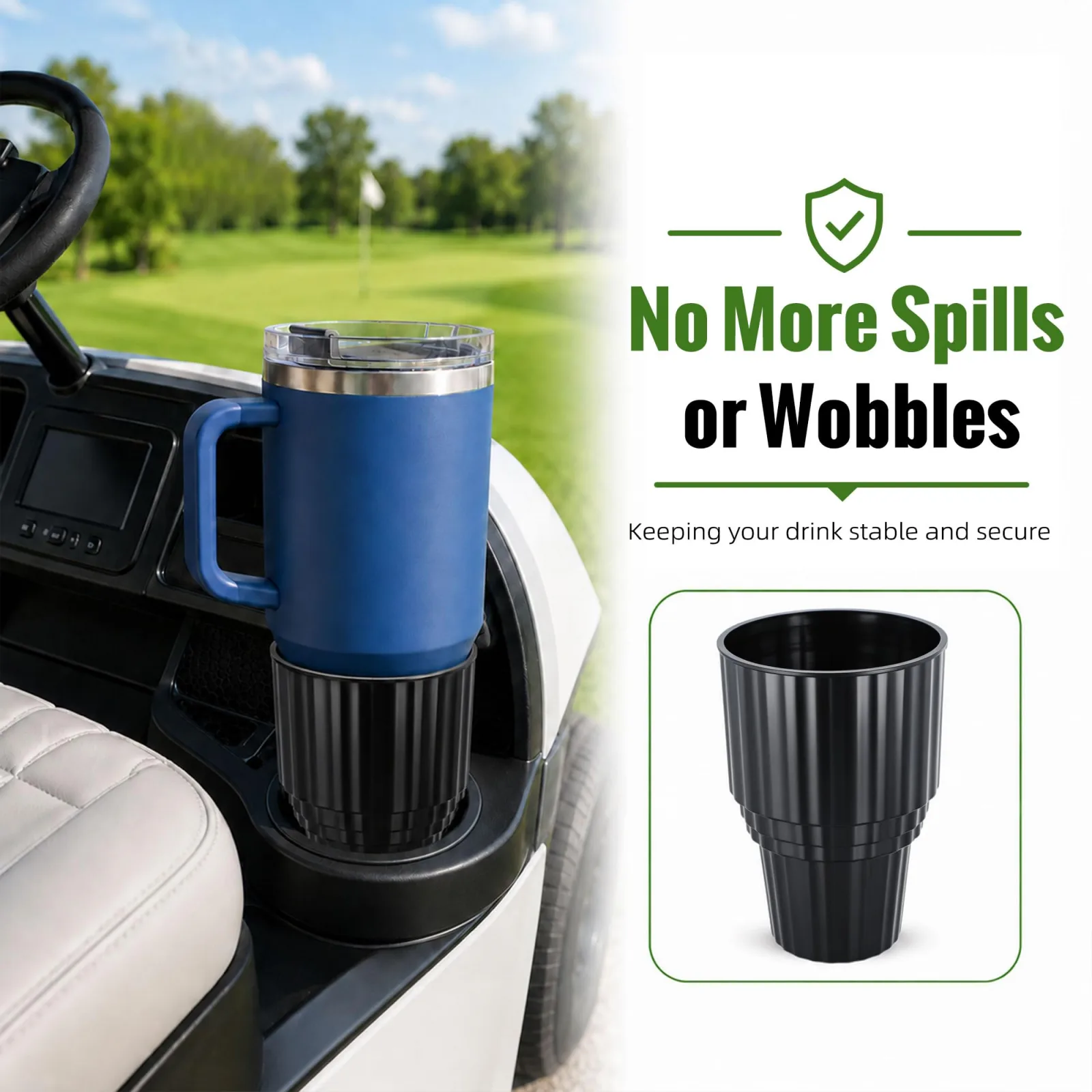 Roykaw ROY0688 Golf Cart Front Dash Cup Holder Adapter image 2