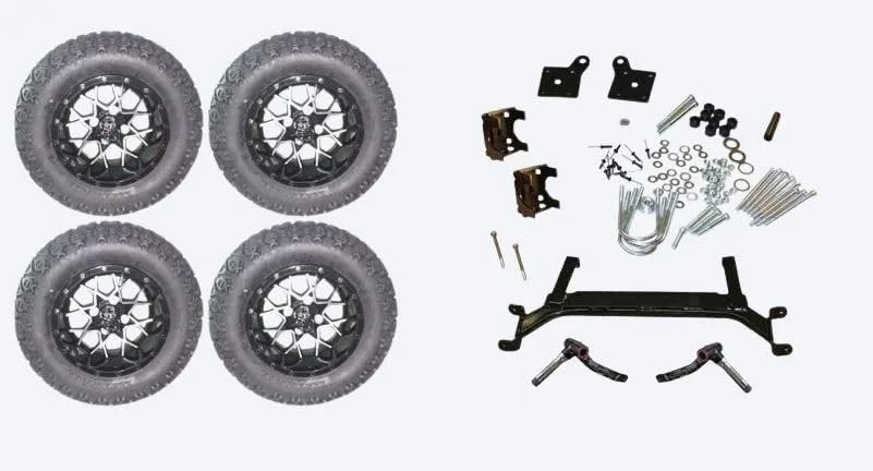 3G 4-Inch Lift Kit with 12-Inch Wheels for E-Z-GO TXT