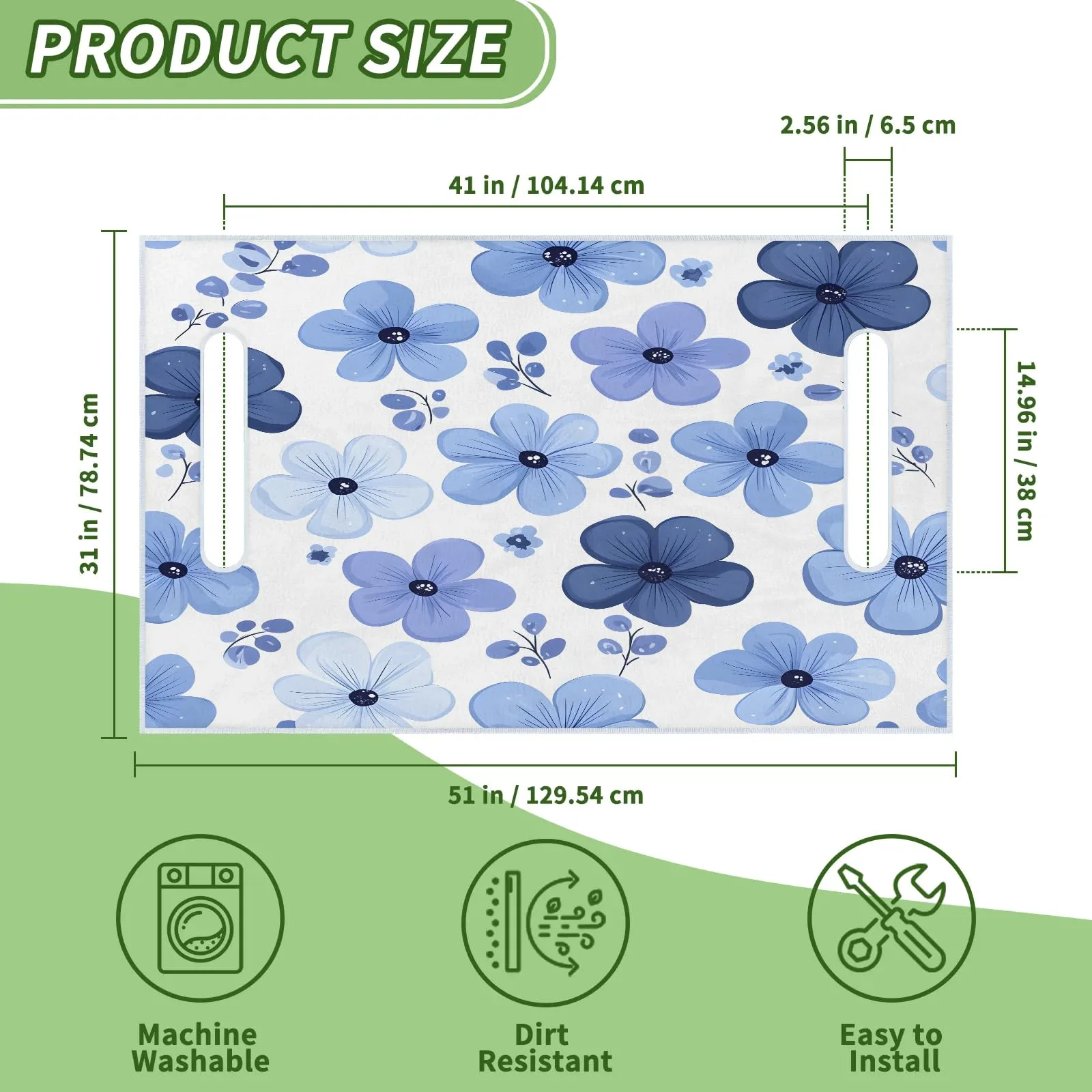 Tiveruda Purple Flower Golf Cart Seat Cover 51 x 31 in image 2