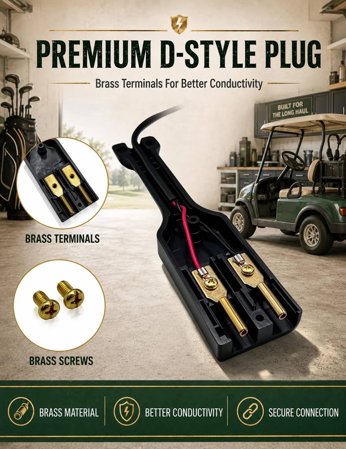Rugaest 36V D-Style EZGO Golf Cart Charger Plug image 2