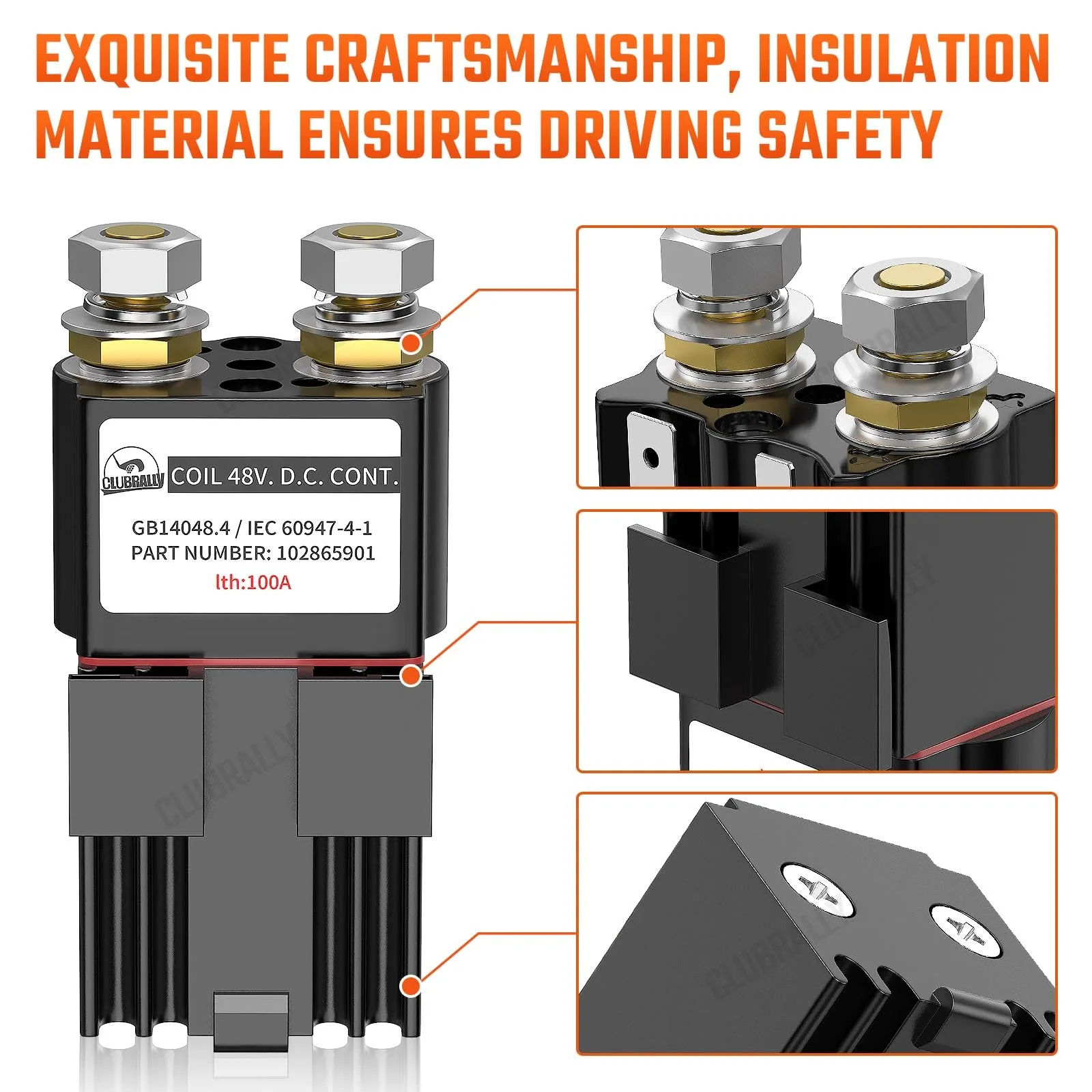 CLUBRALLY 48V Solenoid for Club Car DS, Precedent & Tempo image 3