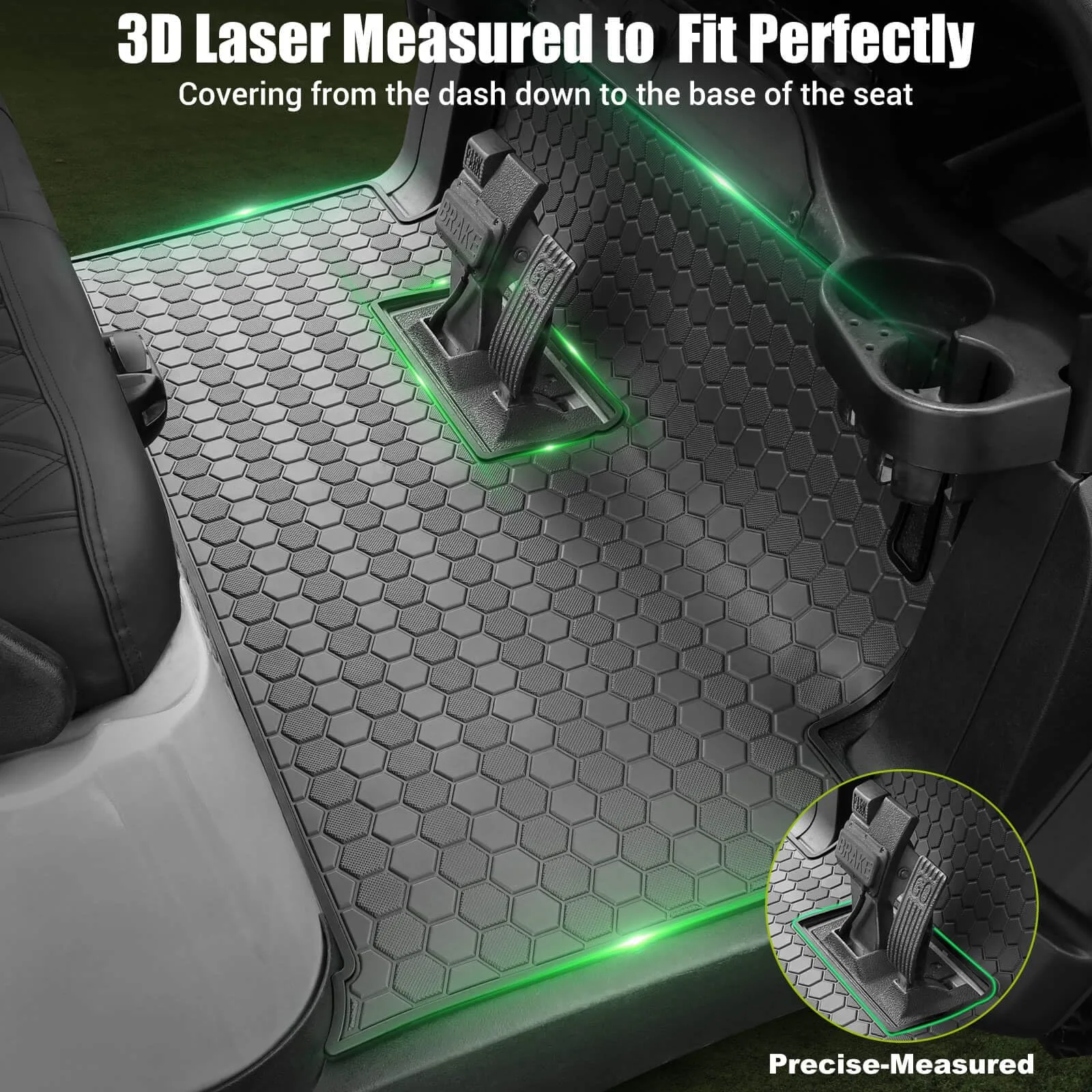 MOSNAI Club Car Golf Cart Floor Mat Floor Mat -CP image 3
