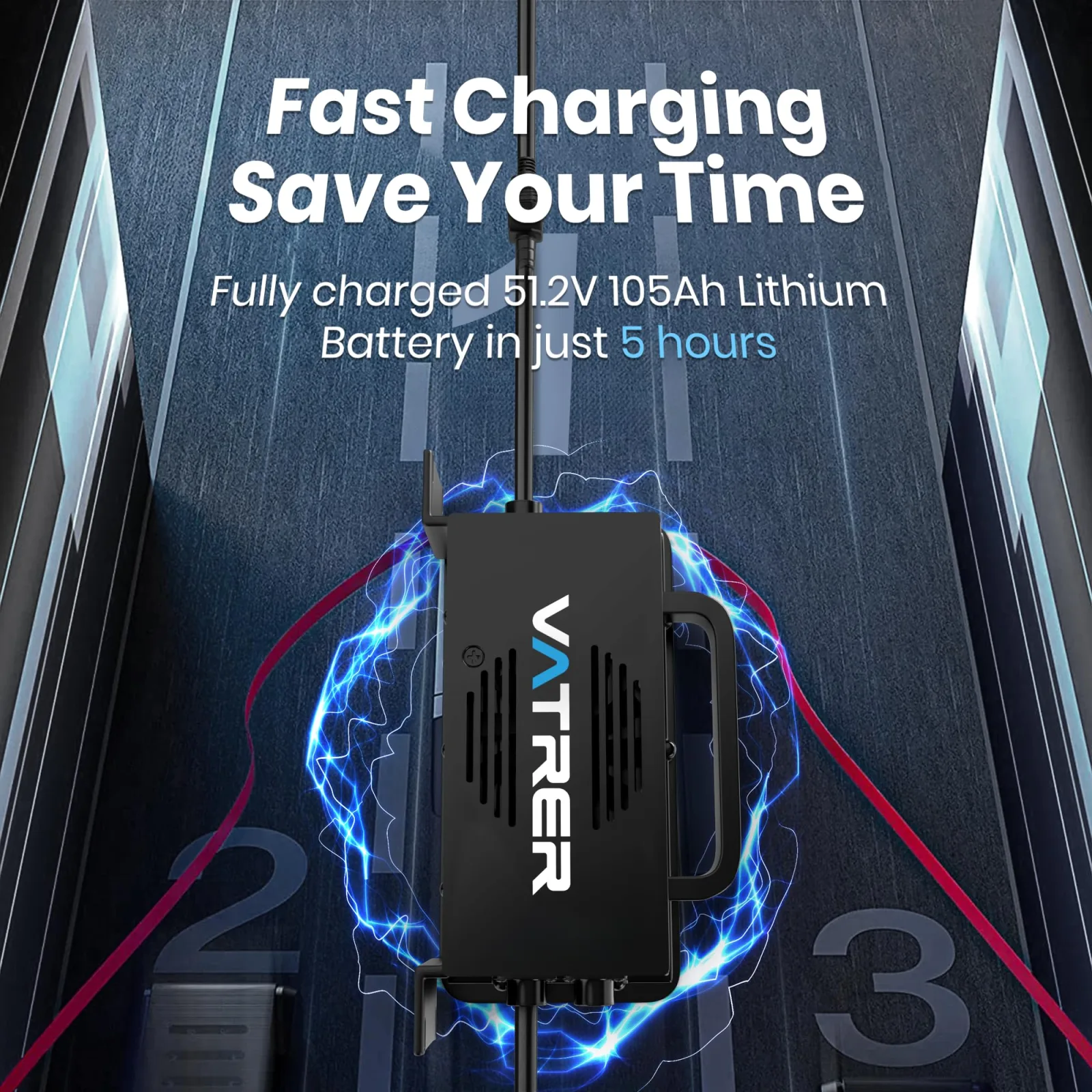 VATRER POWER 58.4V 20A LiFePO4 Battery Charger image 3