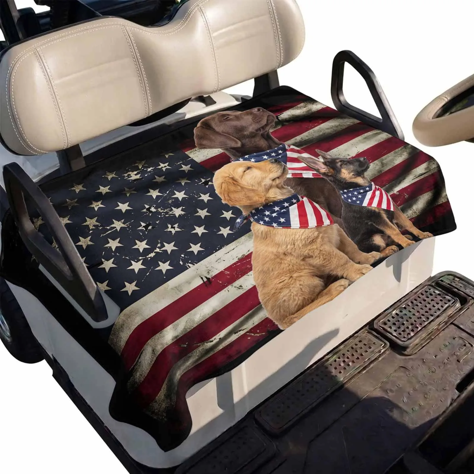 DecorLovee Golf Cart Seat Cover, 51 x 31-Inch Microfiber