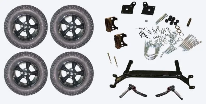 3G 4-Inch Lift Kit with Wheels for E-Z-GO TXT 2001+