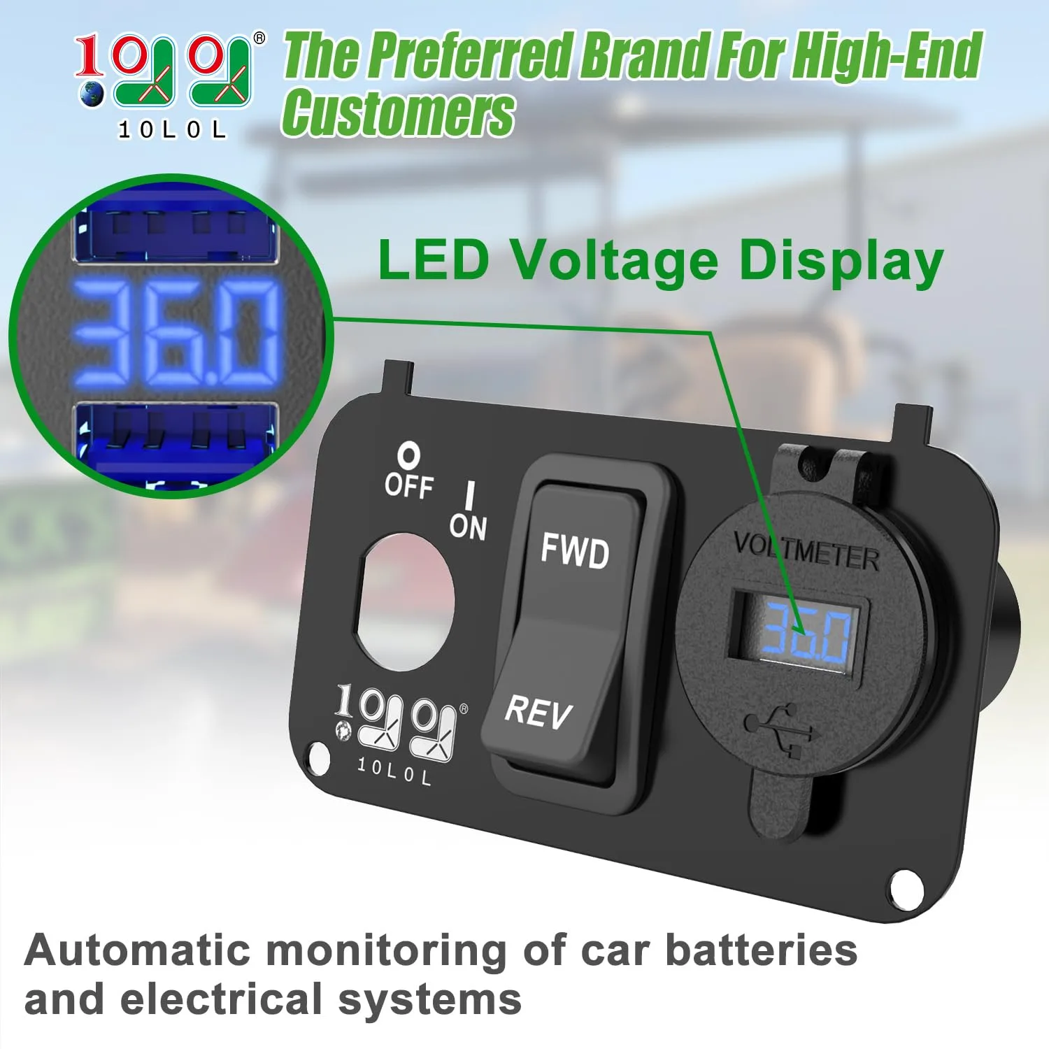10L0L Console Plate for E-Z-GO TXT & Medalist 36V/48V image 2