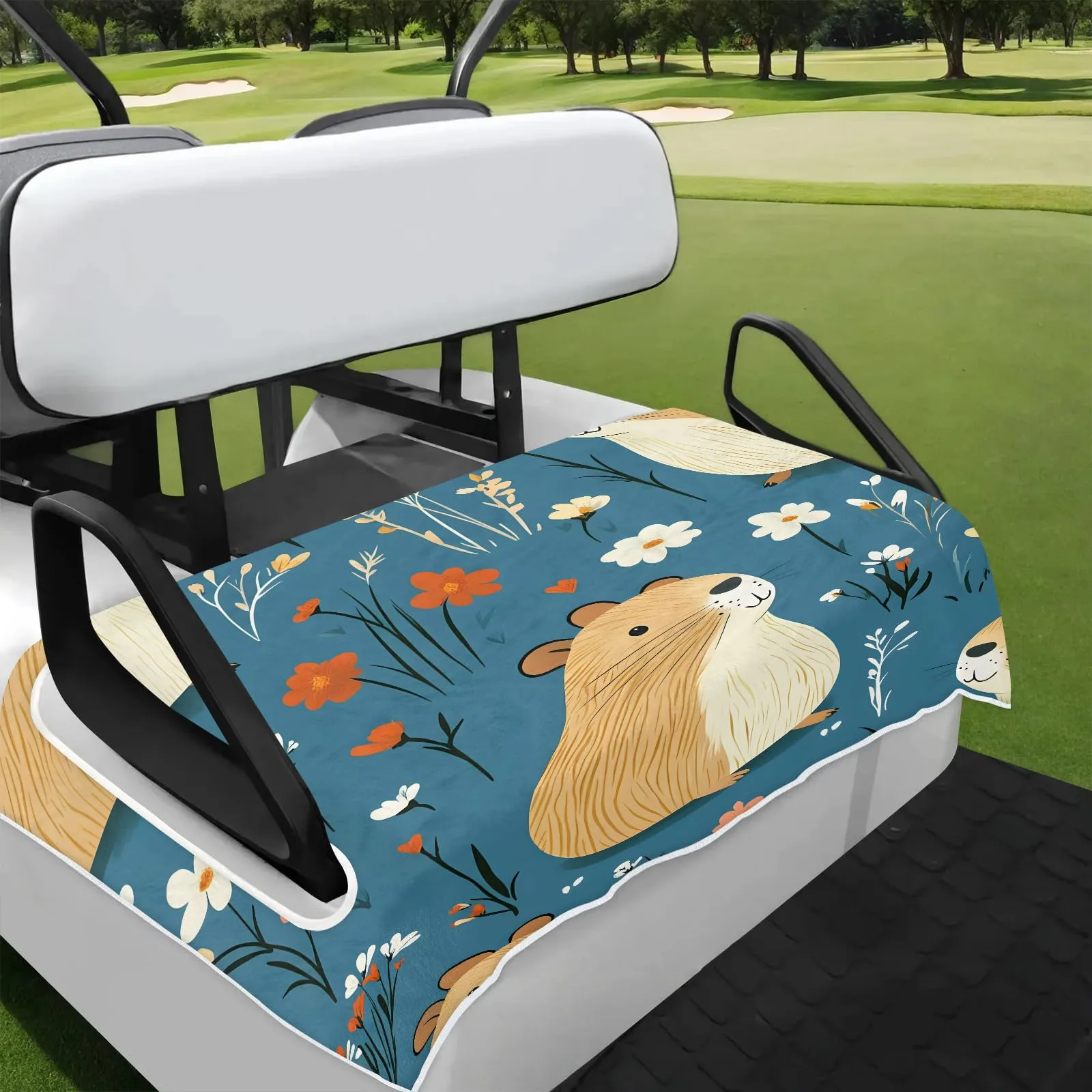 Tiveruda Golf Cart Seat Cover Blanket for Double Seats