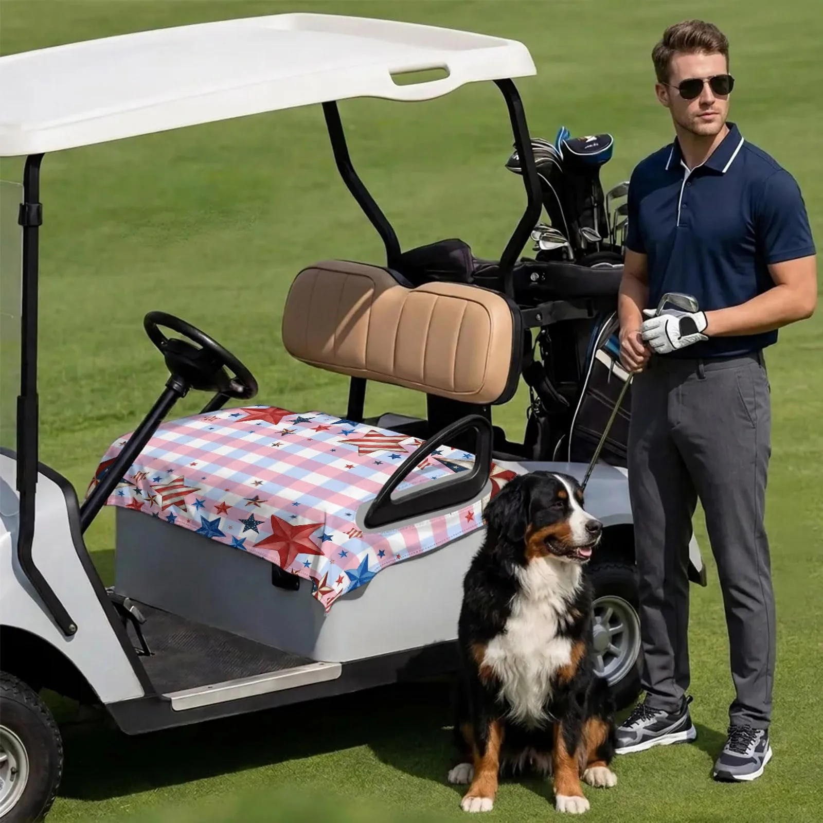DecorLovee Golf Cart Seat Cover for 2-Seat Carts image 3
