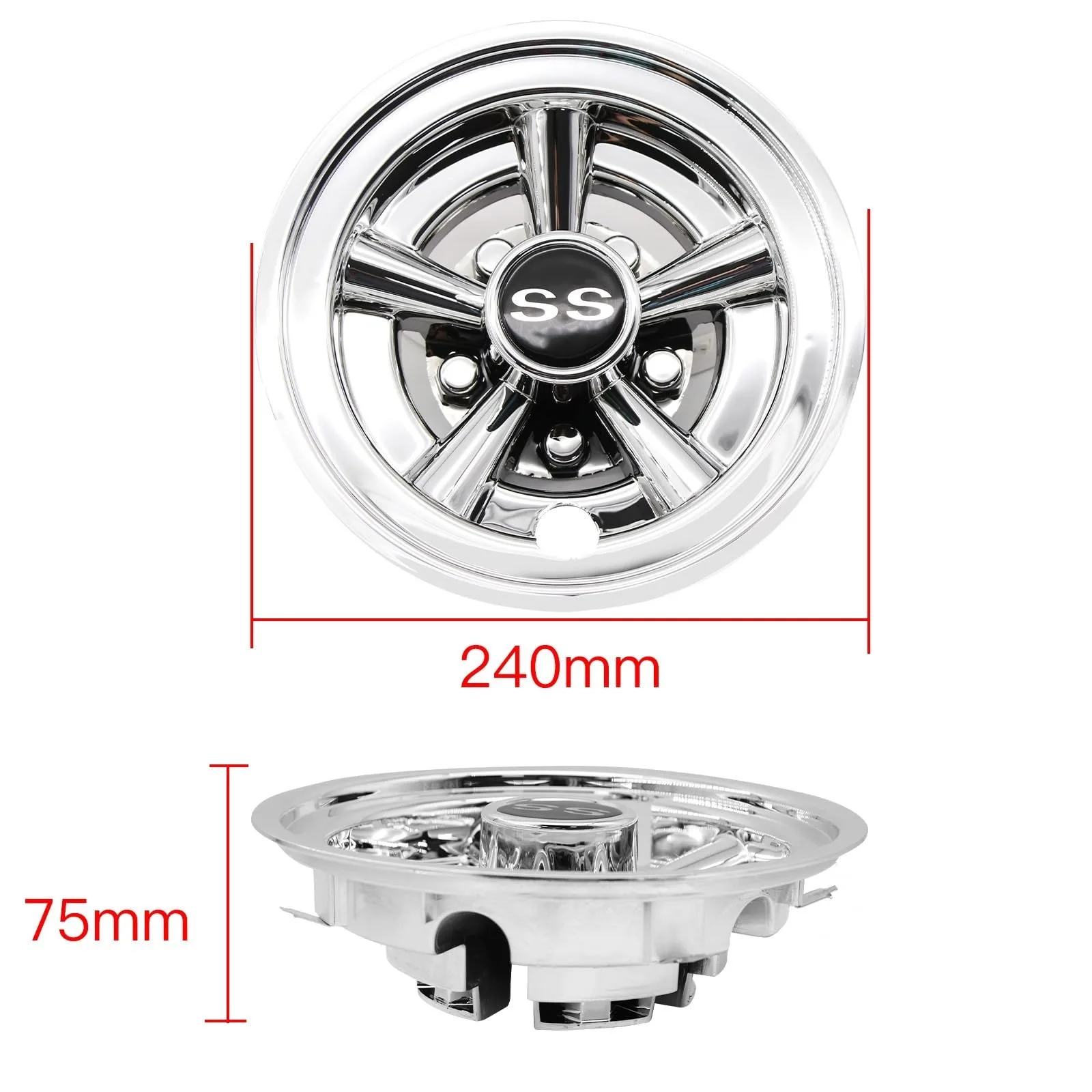 CHMIFTNX 8-inch Brushed Wheel Hub Covers — 4-Pack image 4