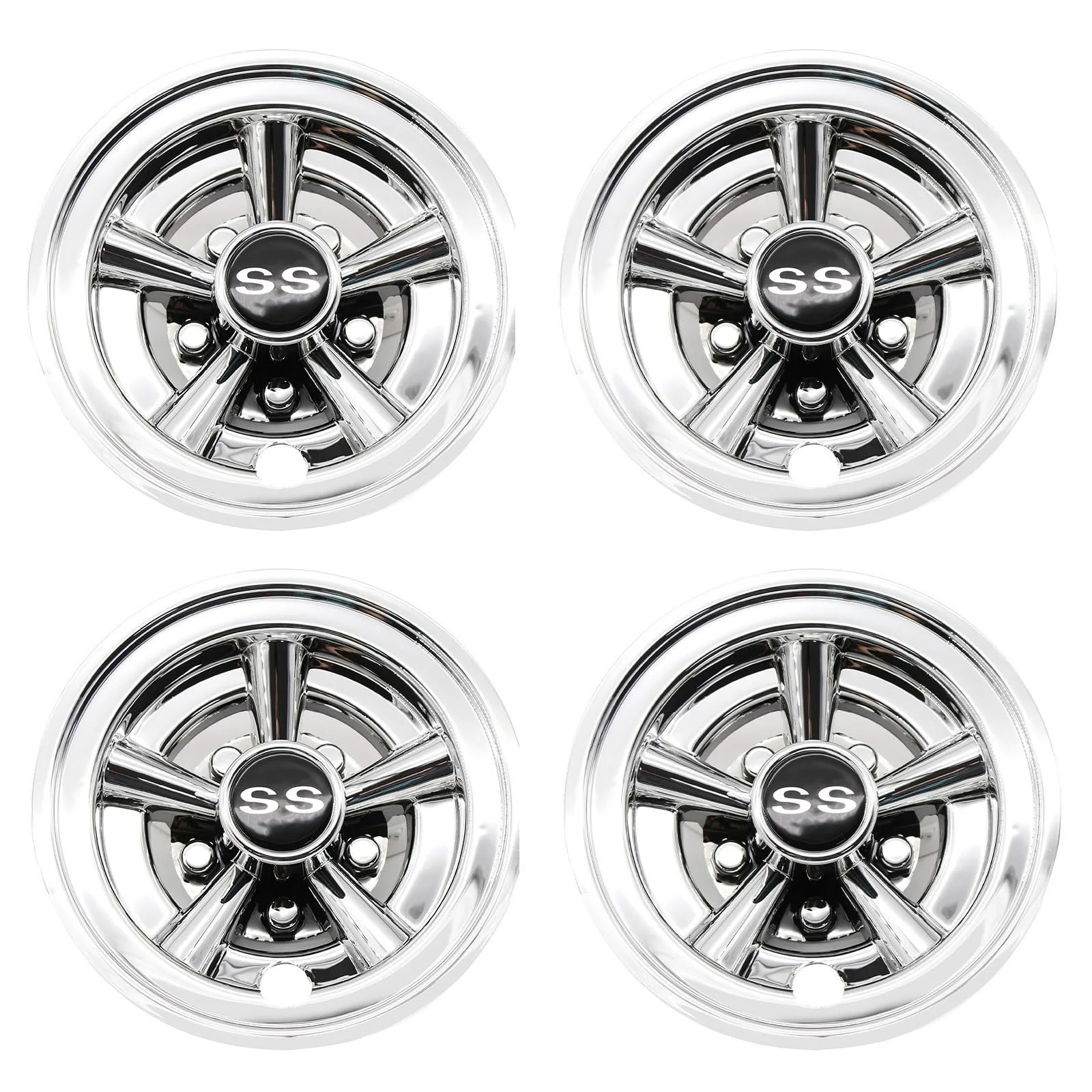 CHMIFTNX 8-inch Brushed Wheel Hub Covers — 4-Pack