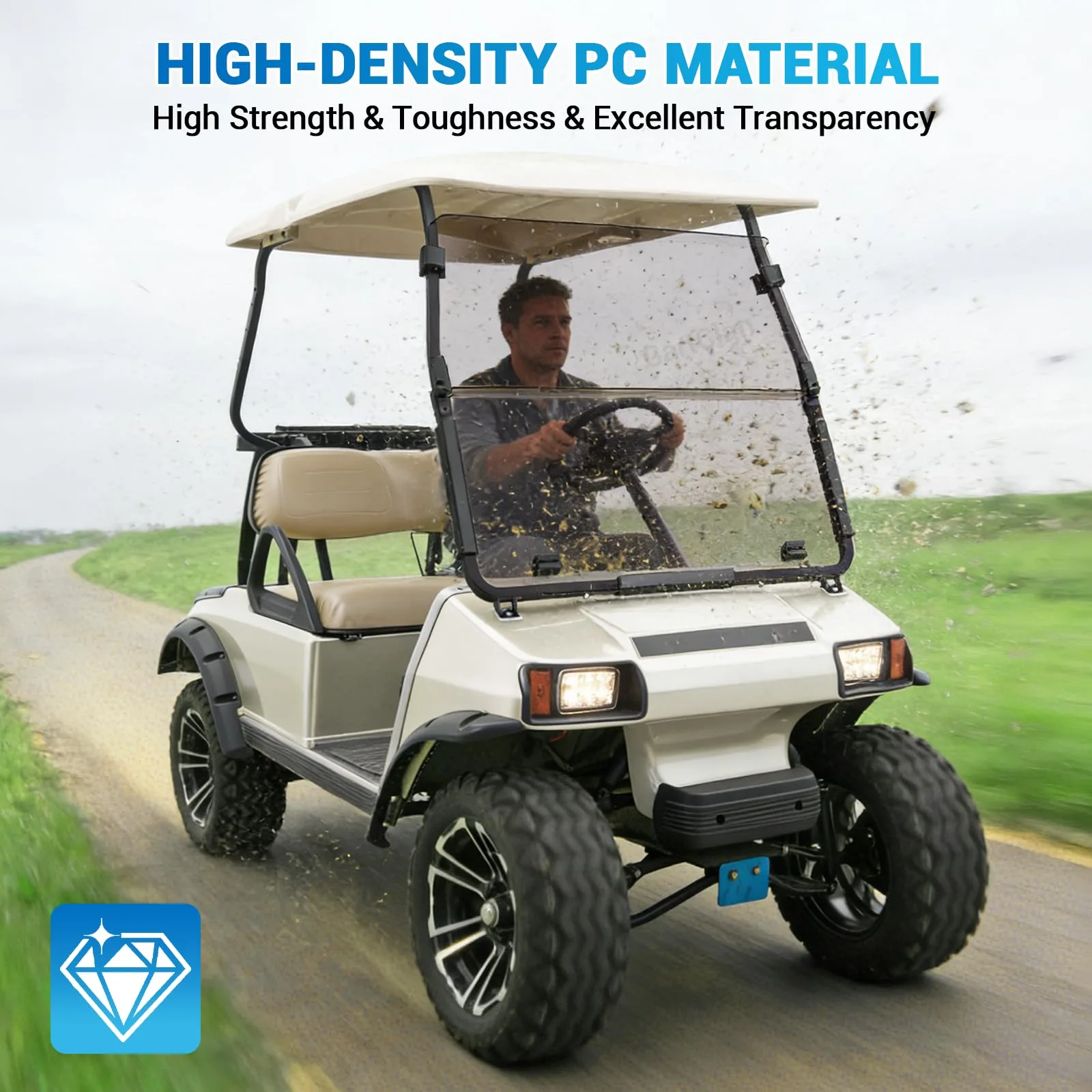 CartClan Foldable Windshield for Club Car DS CT-0234 image 2