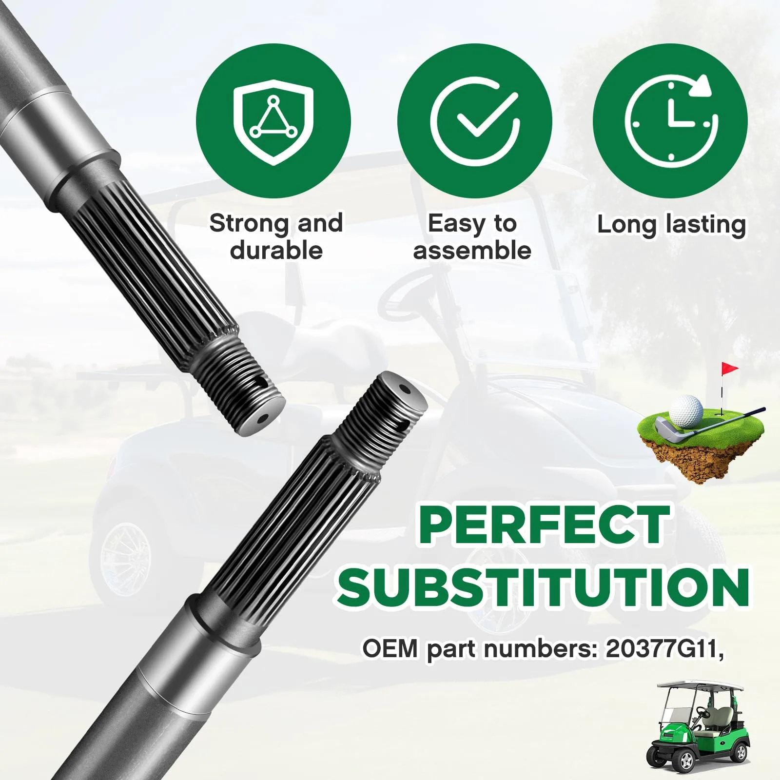 Gisafai E-Z-G-O Rear Axle Shaft Kit 20377G11 image 3