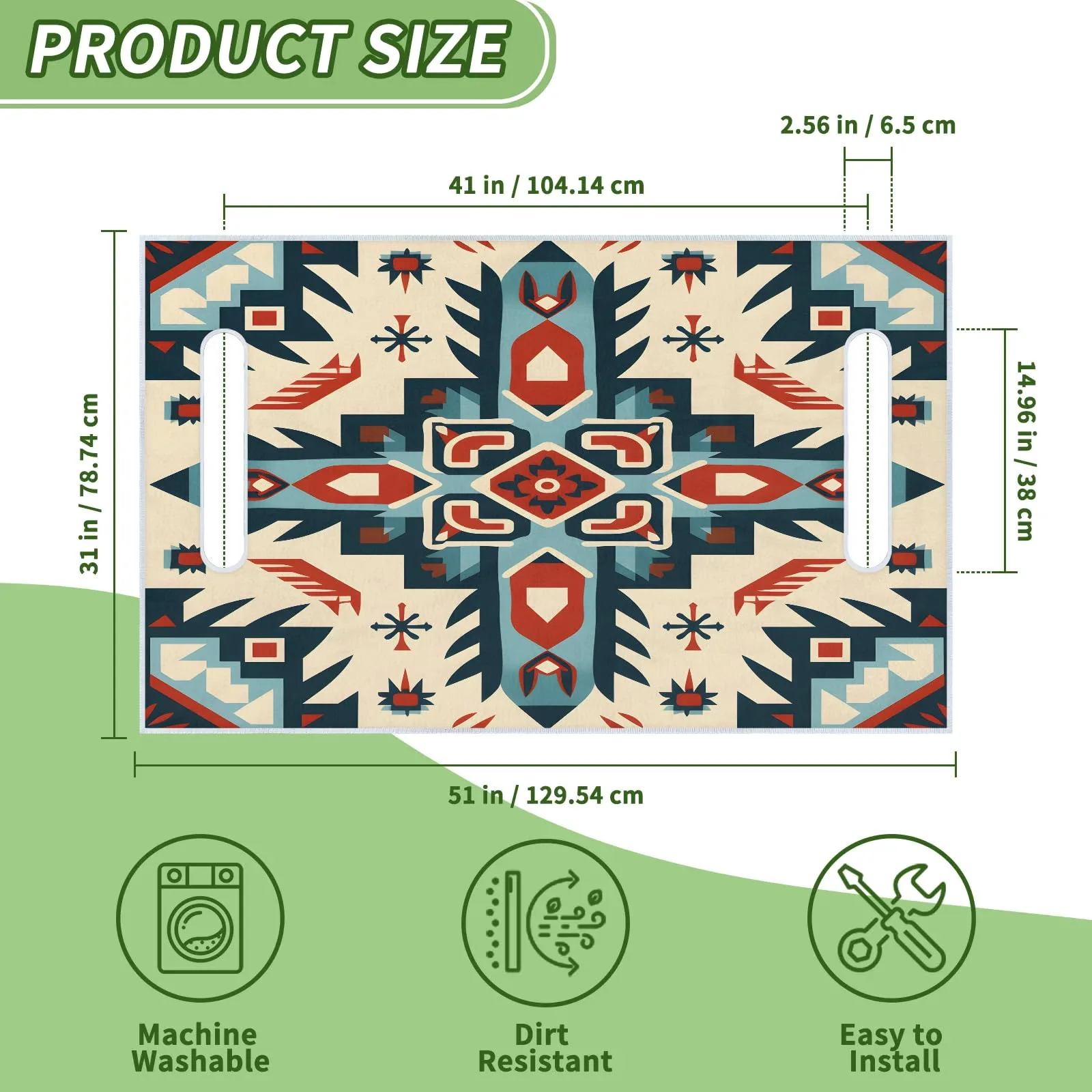 Tiveruda Golf Cart Seat Cover for Double Seats, 51 x 31 in image 2
