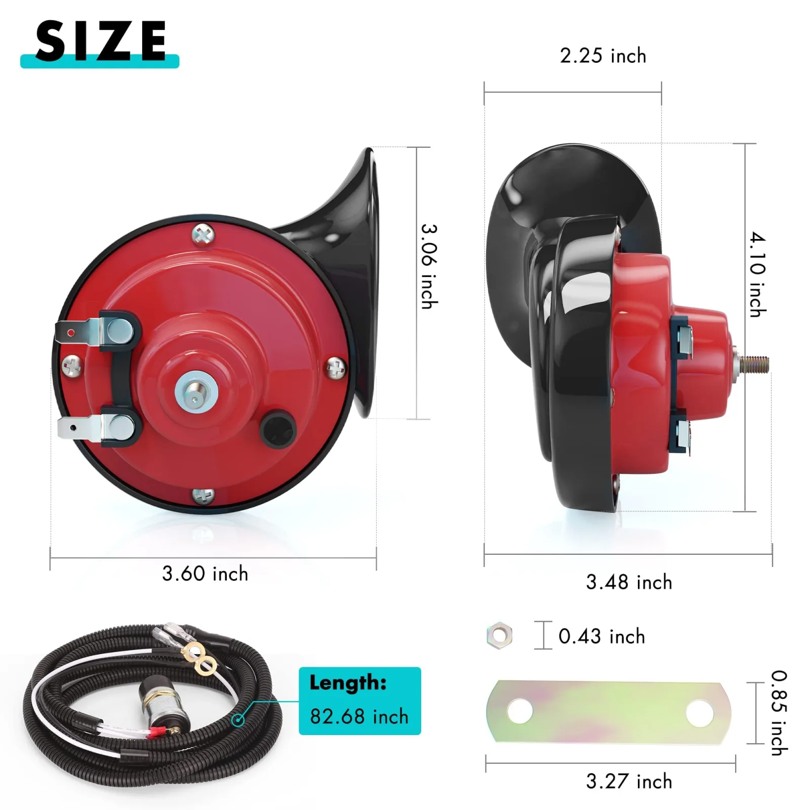 10L0L Y125-B20 12V Golf Cart Horn Kit image 2