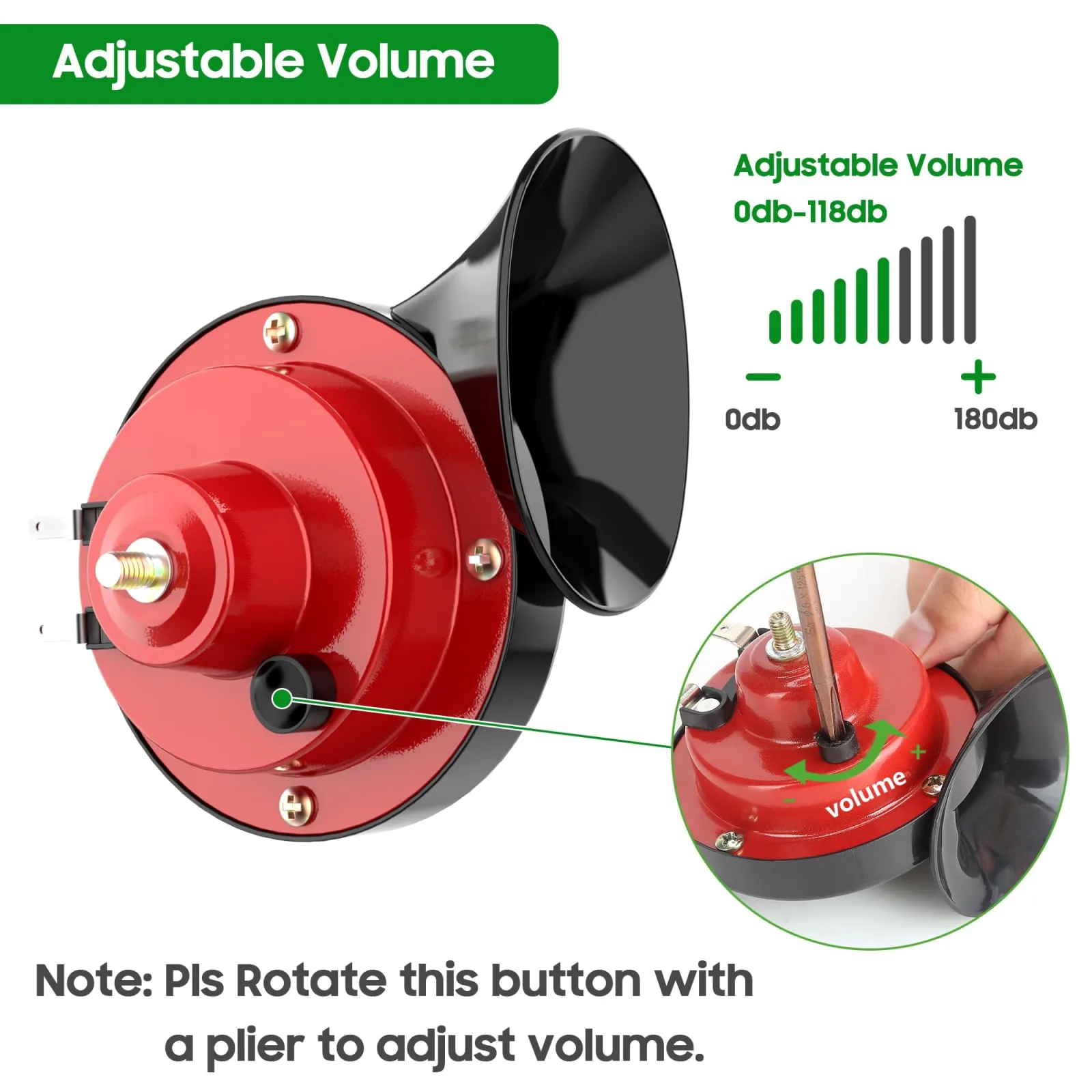 10L0L Y125-B20 12V Golf Cart Horn Kit image 4