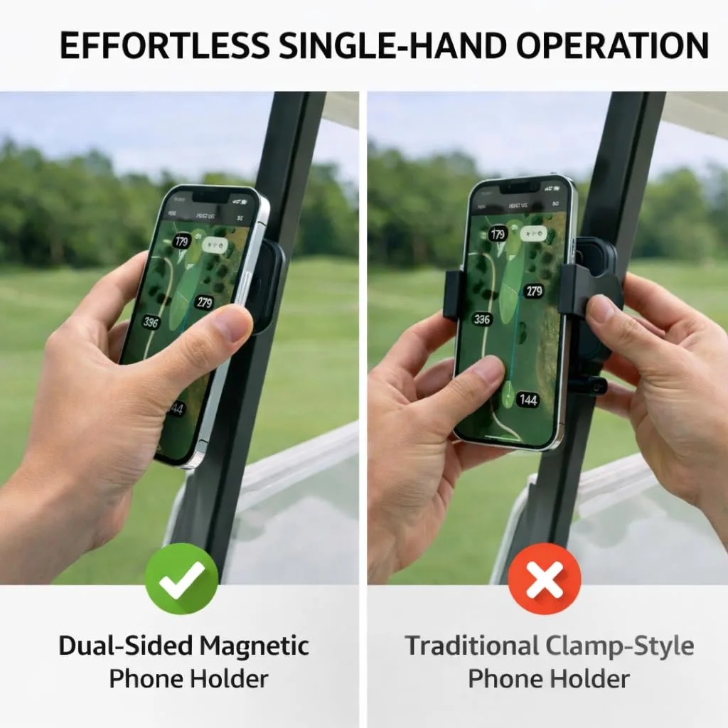 Meexzoom MPH25001 Magnetic Golf Cart Phone Holder image 3