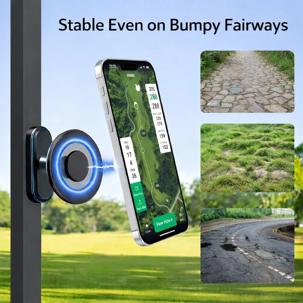 Meexzoom MPH25001 Magnetic Golf Cart Phone Holder image 4