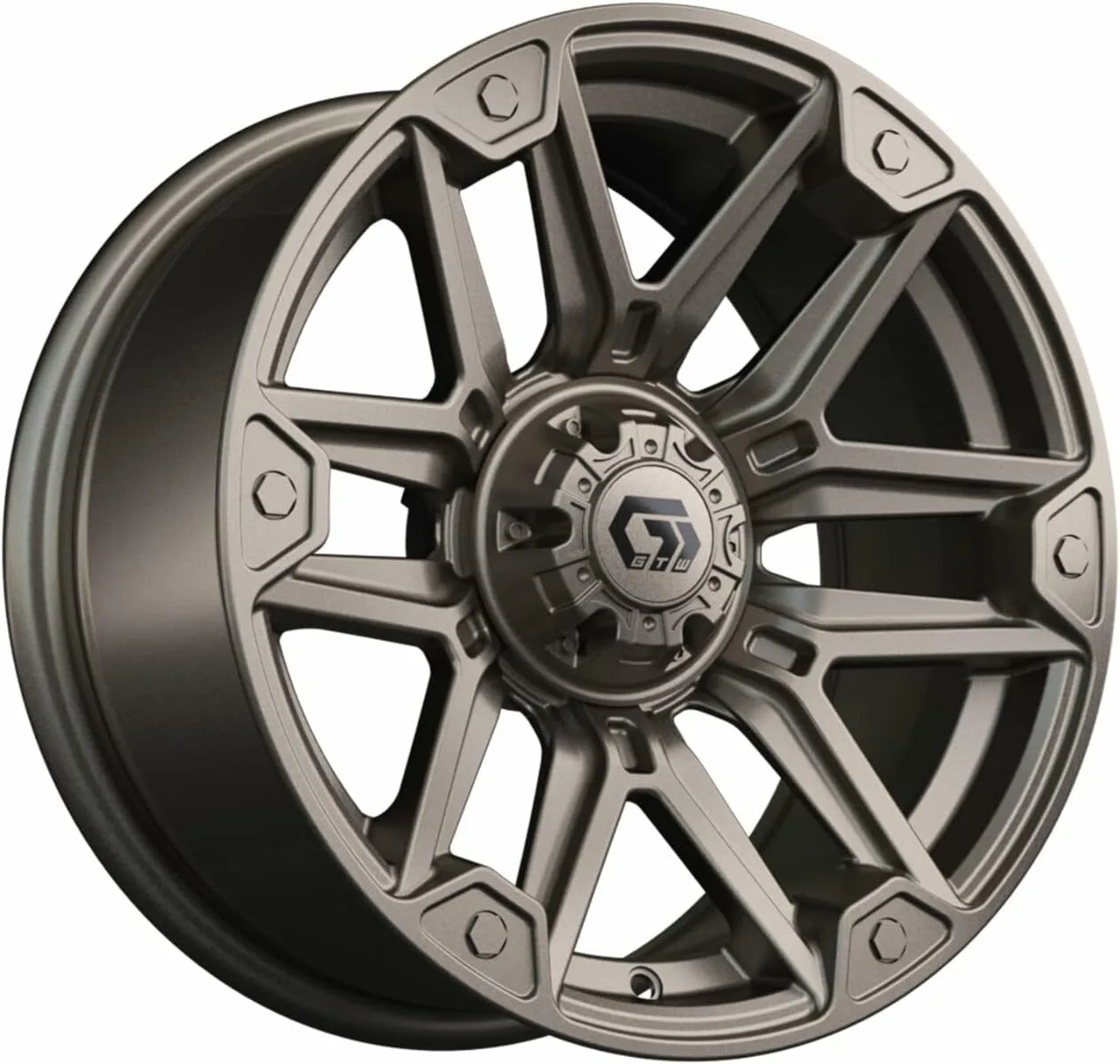 GTW Graffiti 14-Inch Satin Bronze Golf Cart Wheels image 4