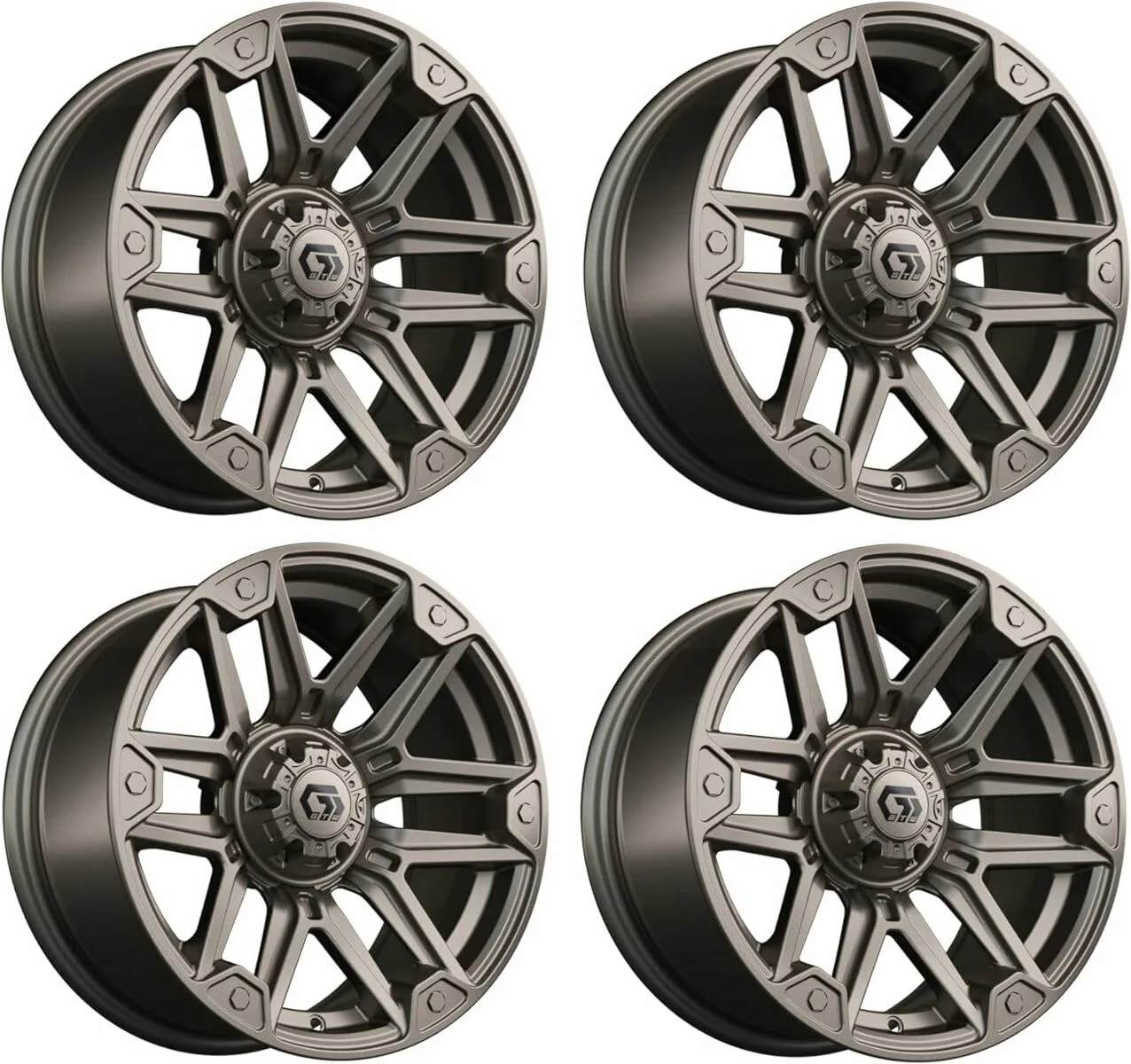 GTW Graffiti 14-Inch Satin Bronze Golf Cart Wheels