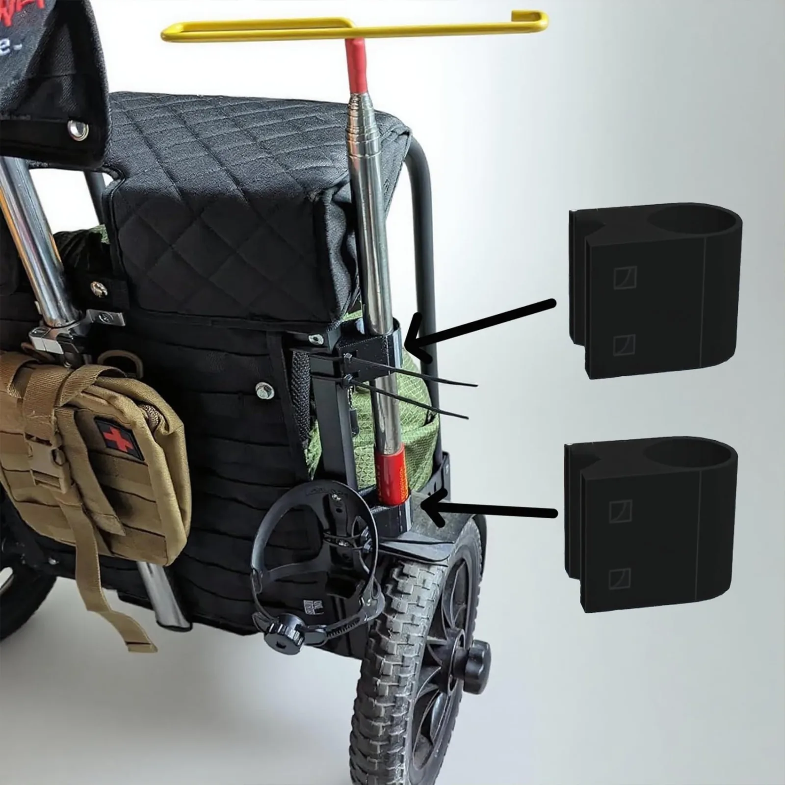2 Disc Golf Retriever Holder for Zuca Trolley