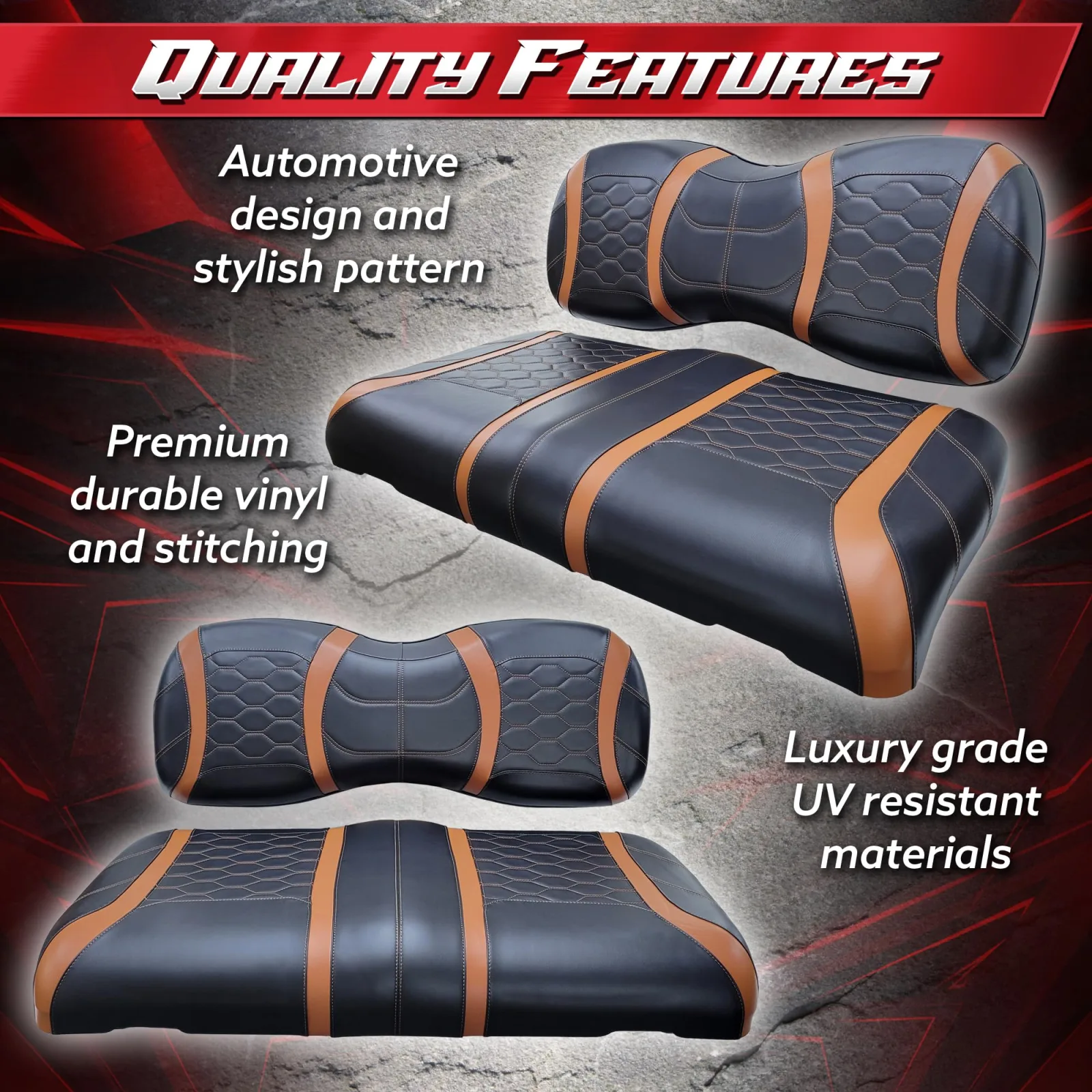 ProFormX HexFire Seat Covers for Club Car Precedent & Onward image 4