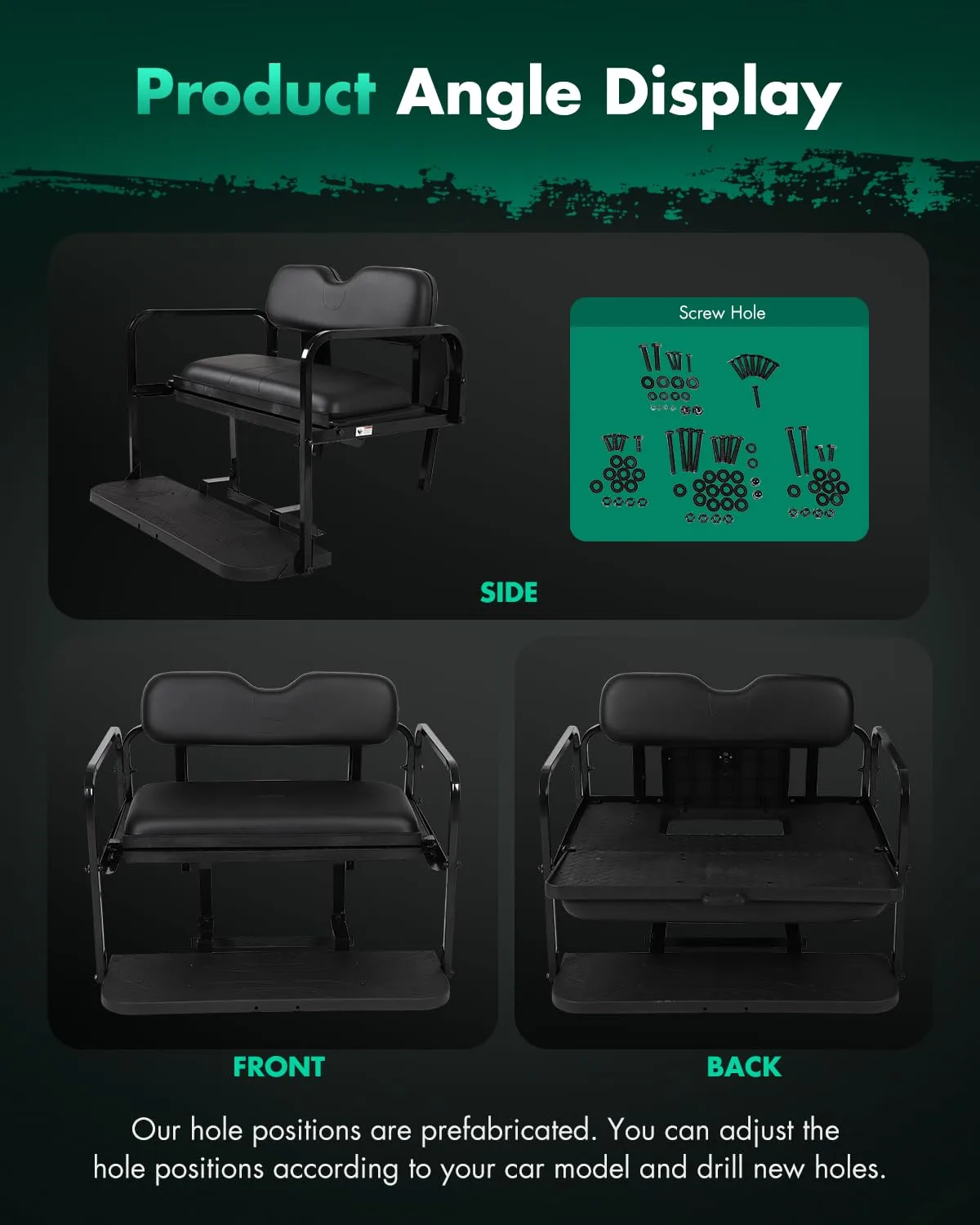 SCITOO Rear Seat Kit for E-Z-GO RXV 2008+ image 3
