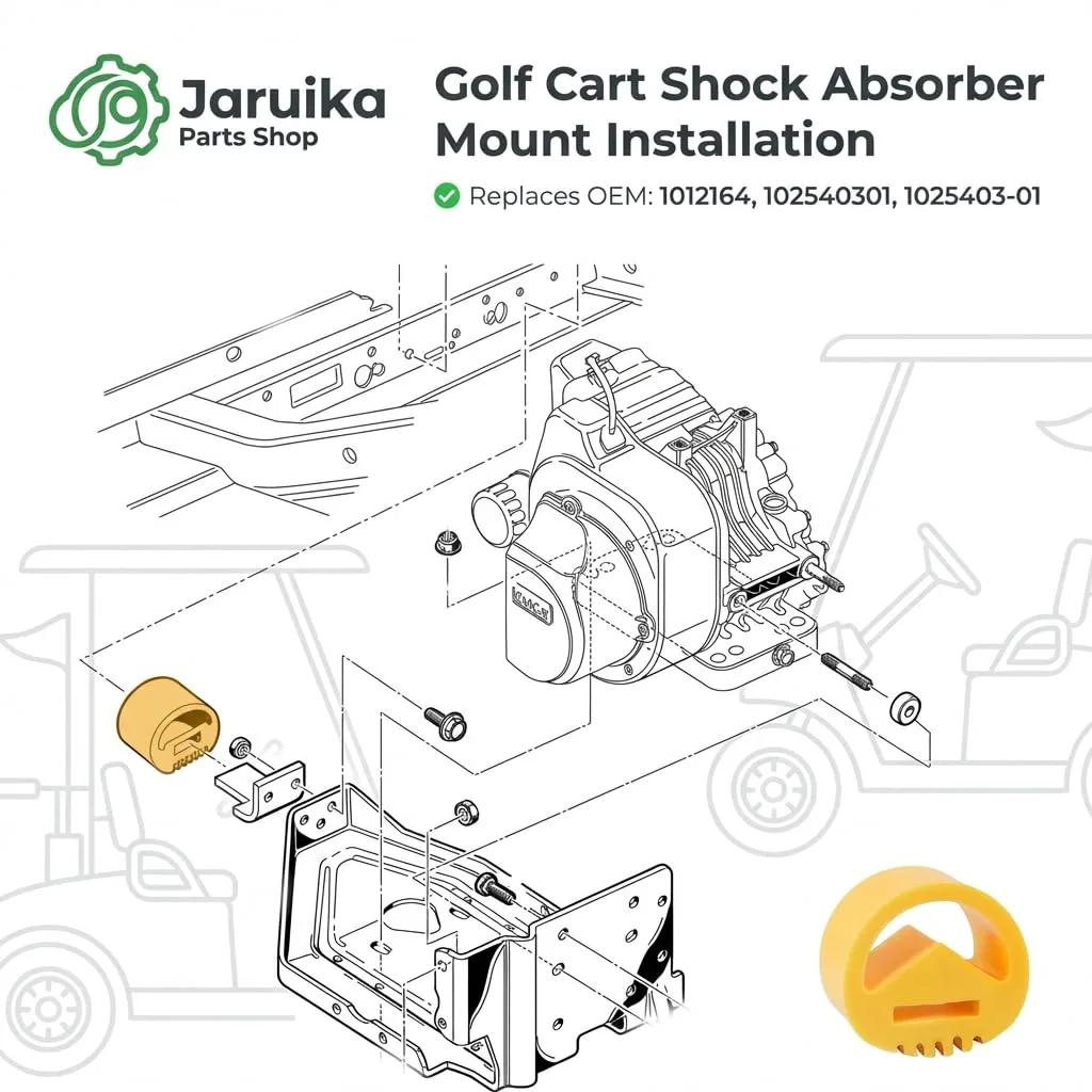 Jaruika 1012164 Motor Mount Snubbers for Club Car Gas Carts image 3