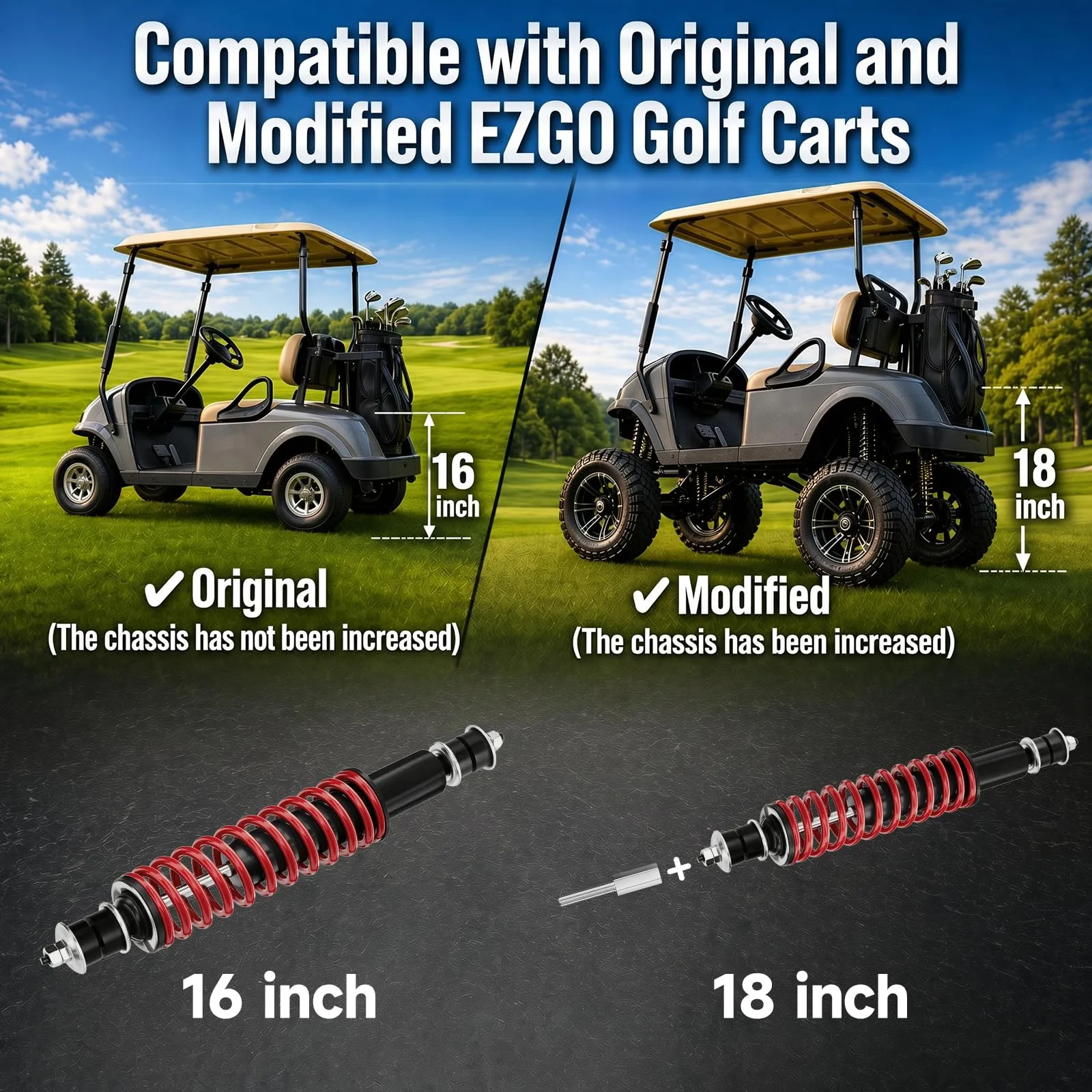 Vaccitect Shocks for E-Z-GO TXT & Medalist, 1994-Up image 3