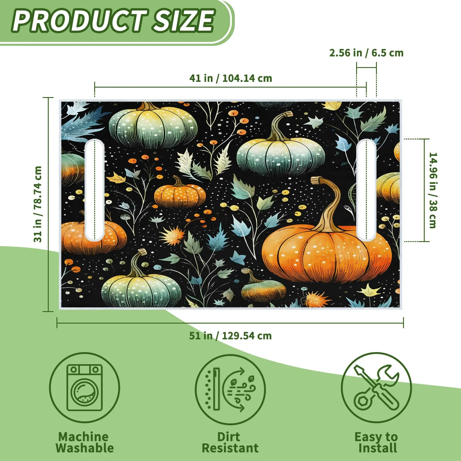 Tiveruda Halloween Pumpkin Golf Cart Seat Cover image 2