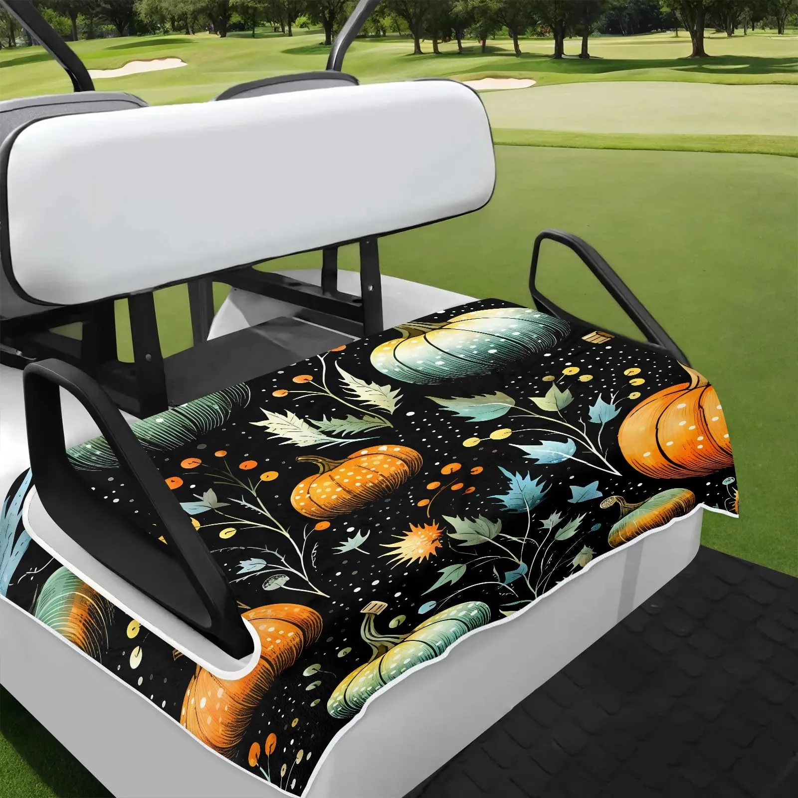 Tiveruda Halloween Pumpkin Golf Cart Seat Cover