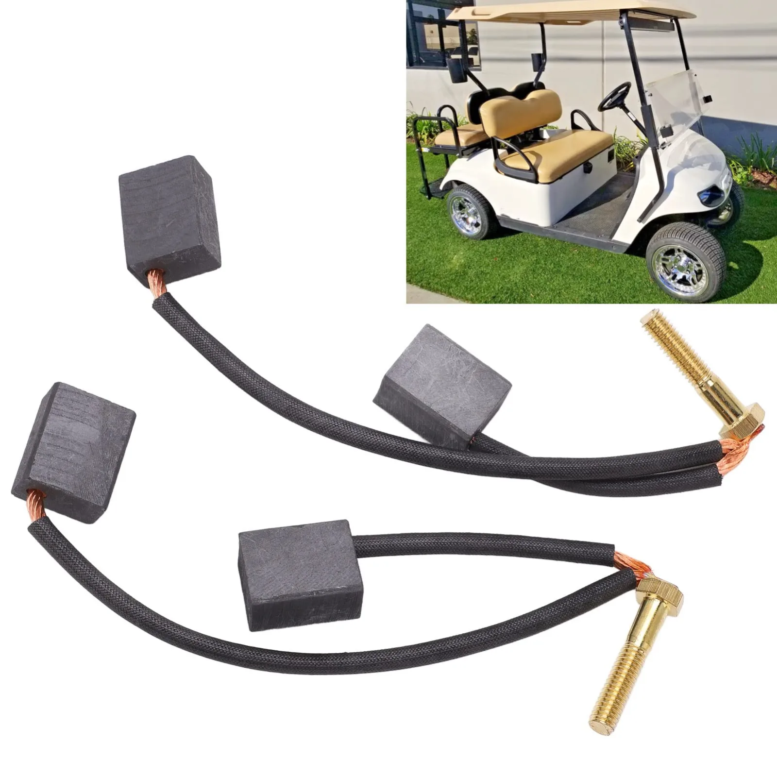 Qqmora Motor Brush Set for EZ-GO Electric Golf Carts image 3