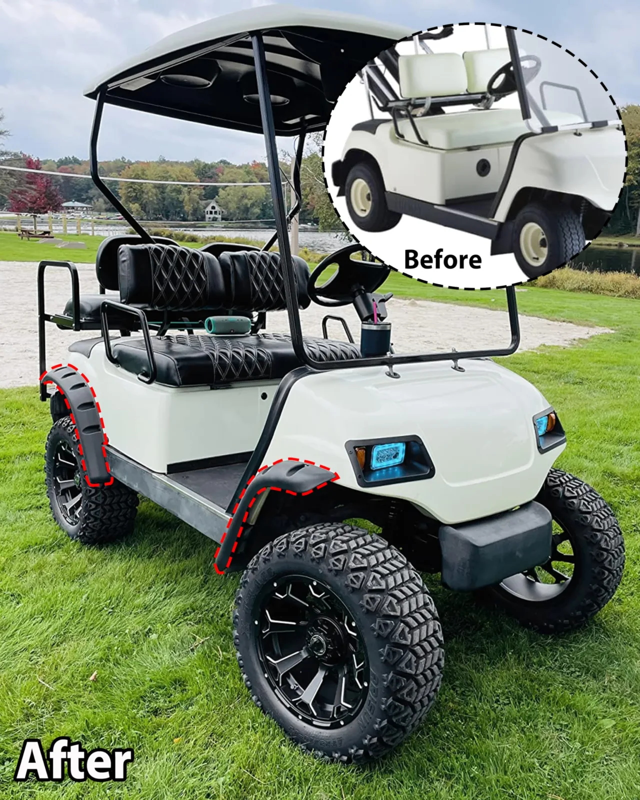 SAUTVS Fender Flares for Yamaha G14-G22 Golf Carts image 2