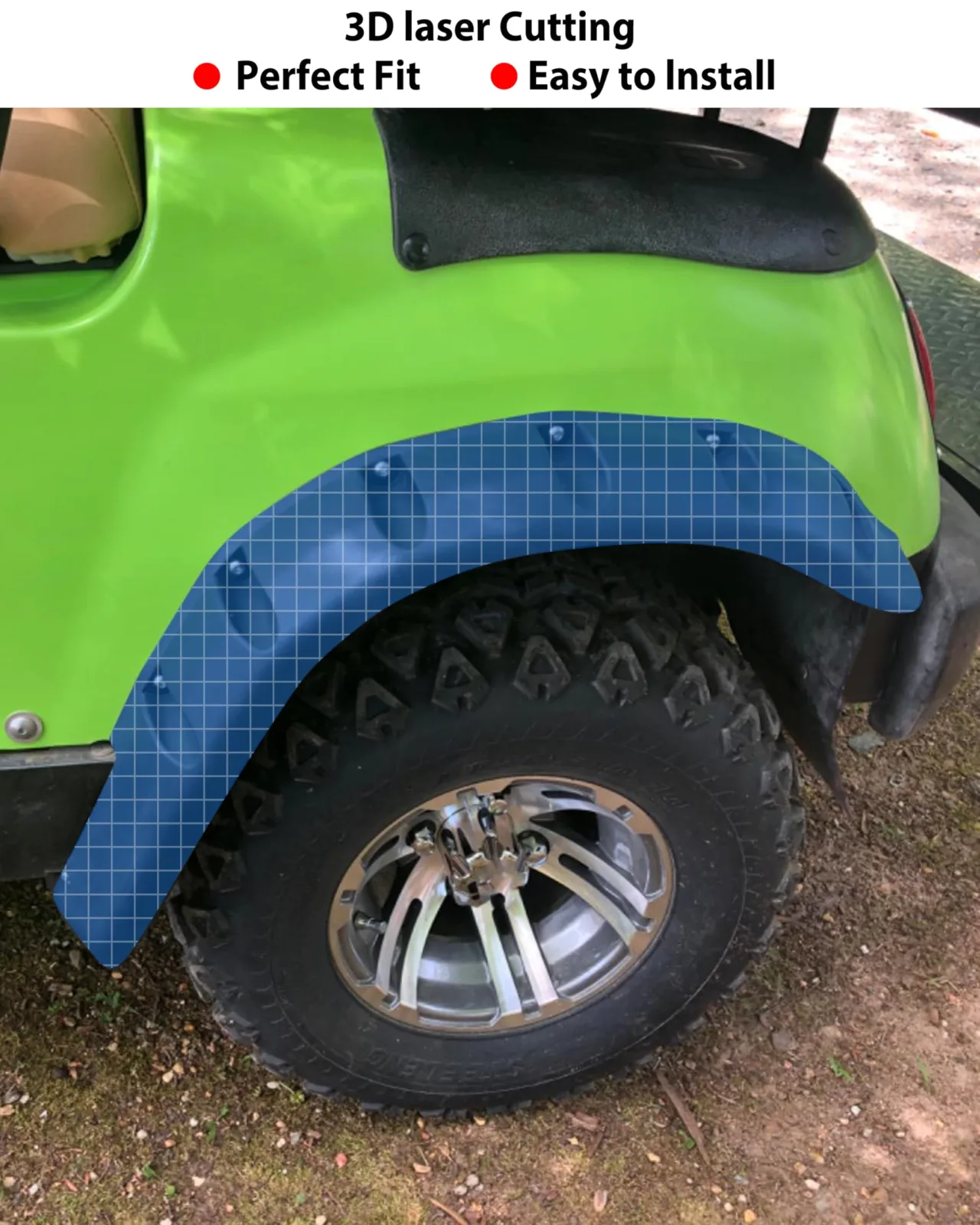 SAUTVS Fender Flares for Yamaha G14-G22 Golf Carts image 4