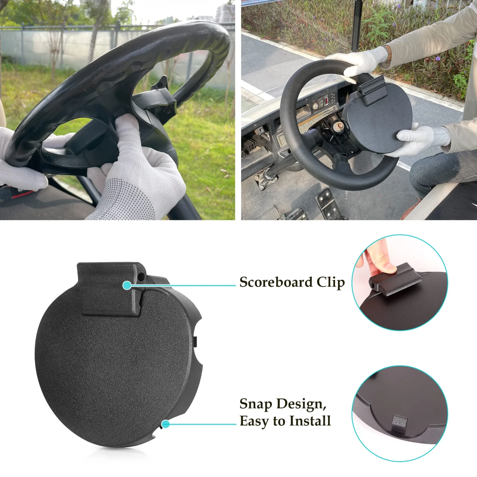 10L0L EZGO Golf Cart Steering Wheel Scorecard Holder image 4